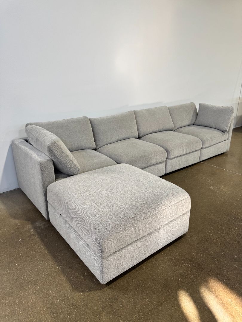 Interior Define Tatum Modular 4-Seat Sectional + Extra Covers