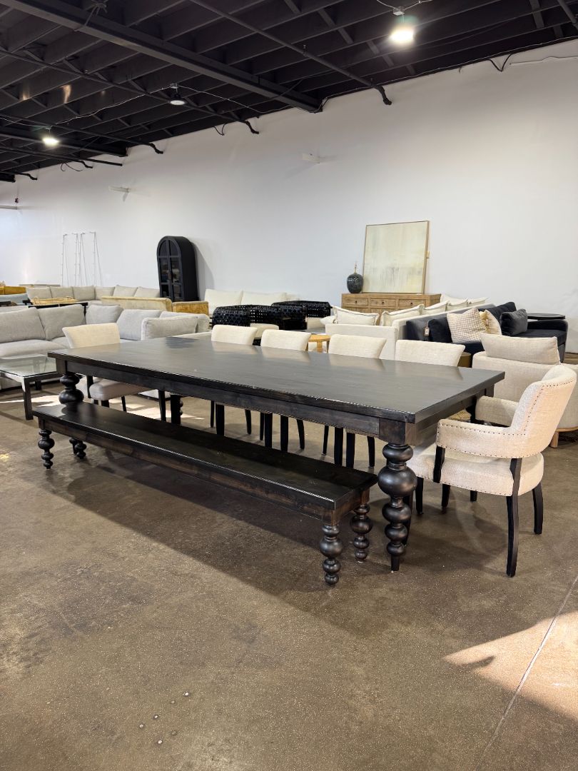 James & James Dining Table & Bench