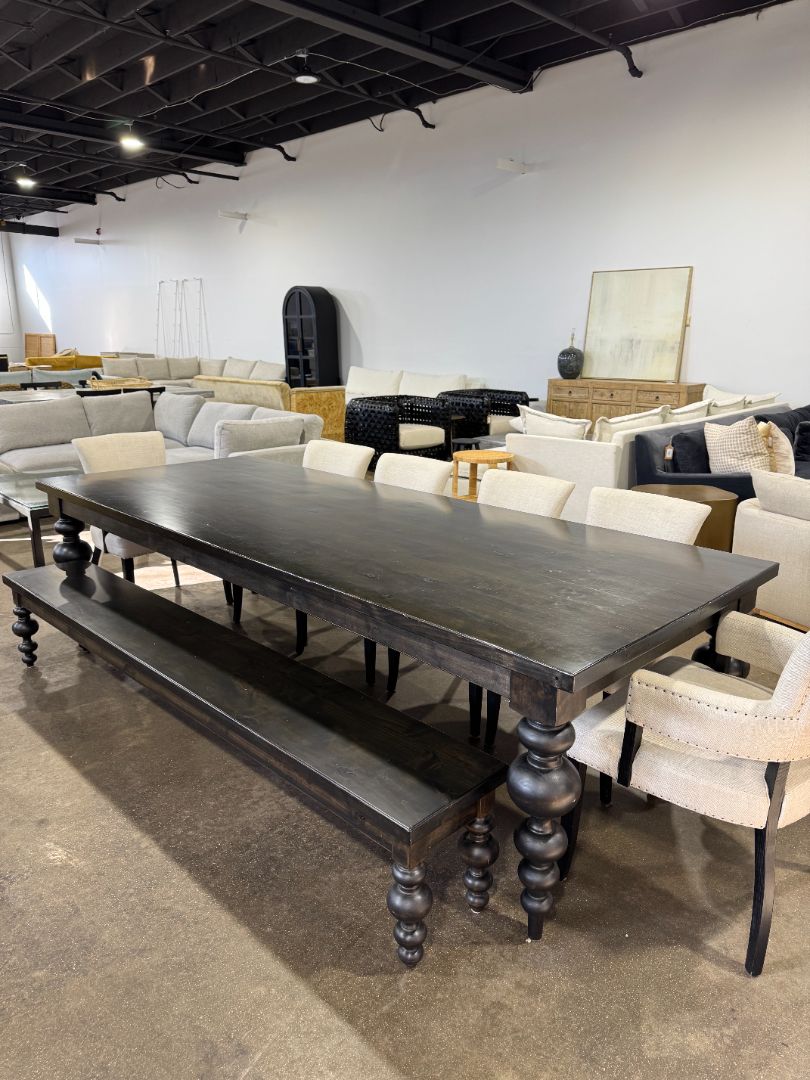 James & James Dining Table & Bench