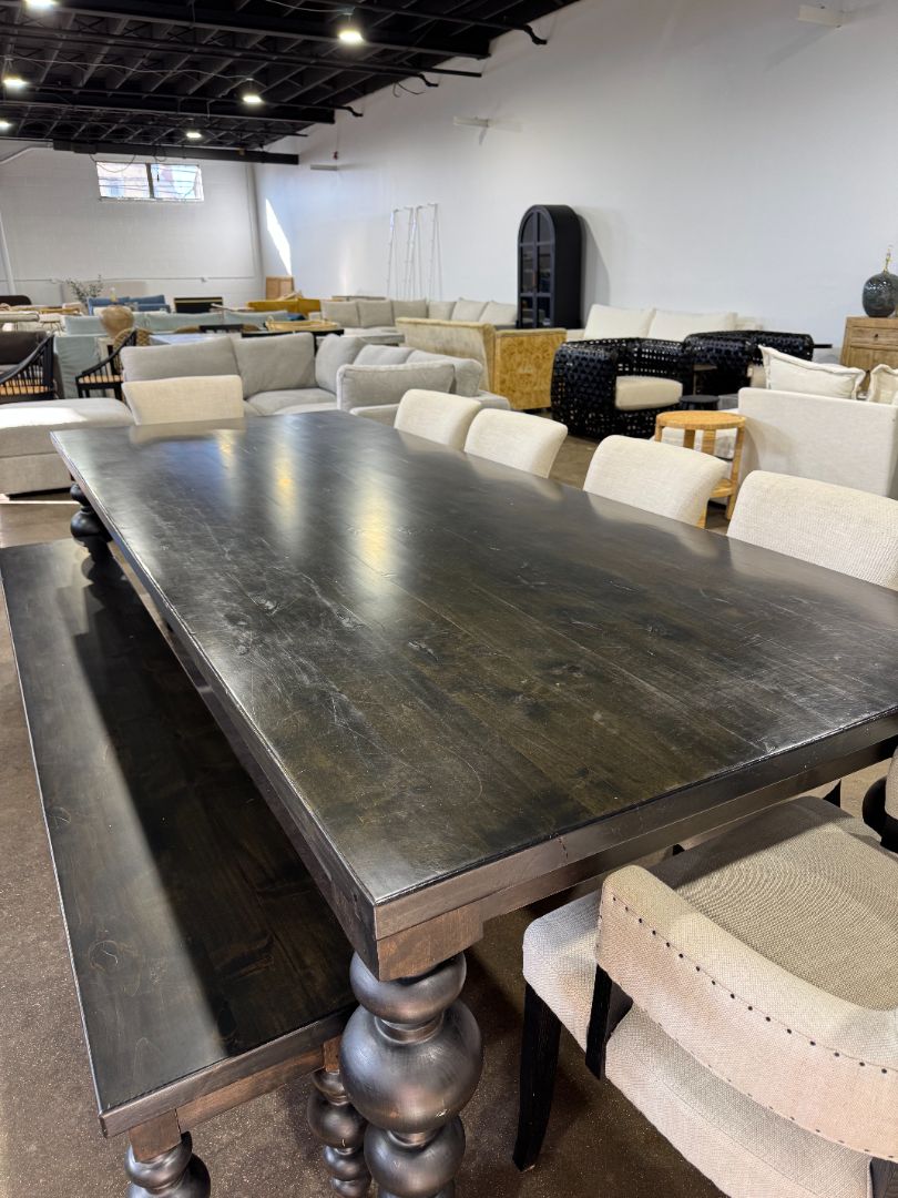 James & James Dining Table & Bench