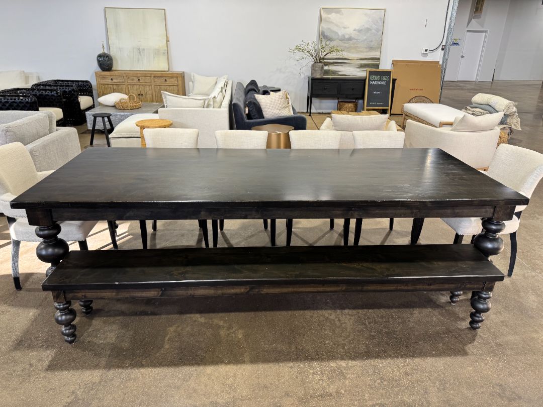 James & James Dining Table & Bench