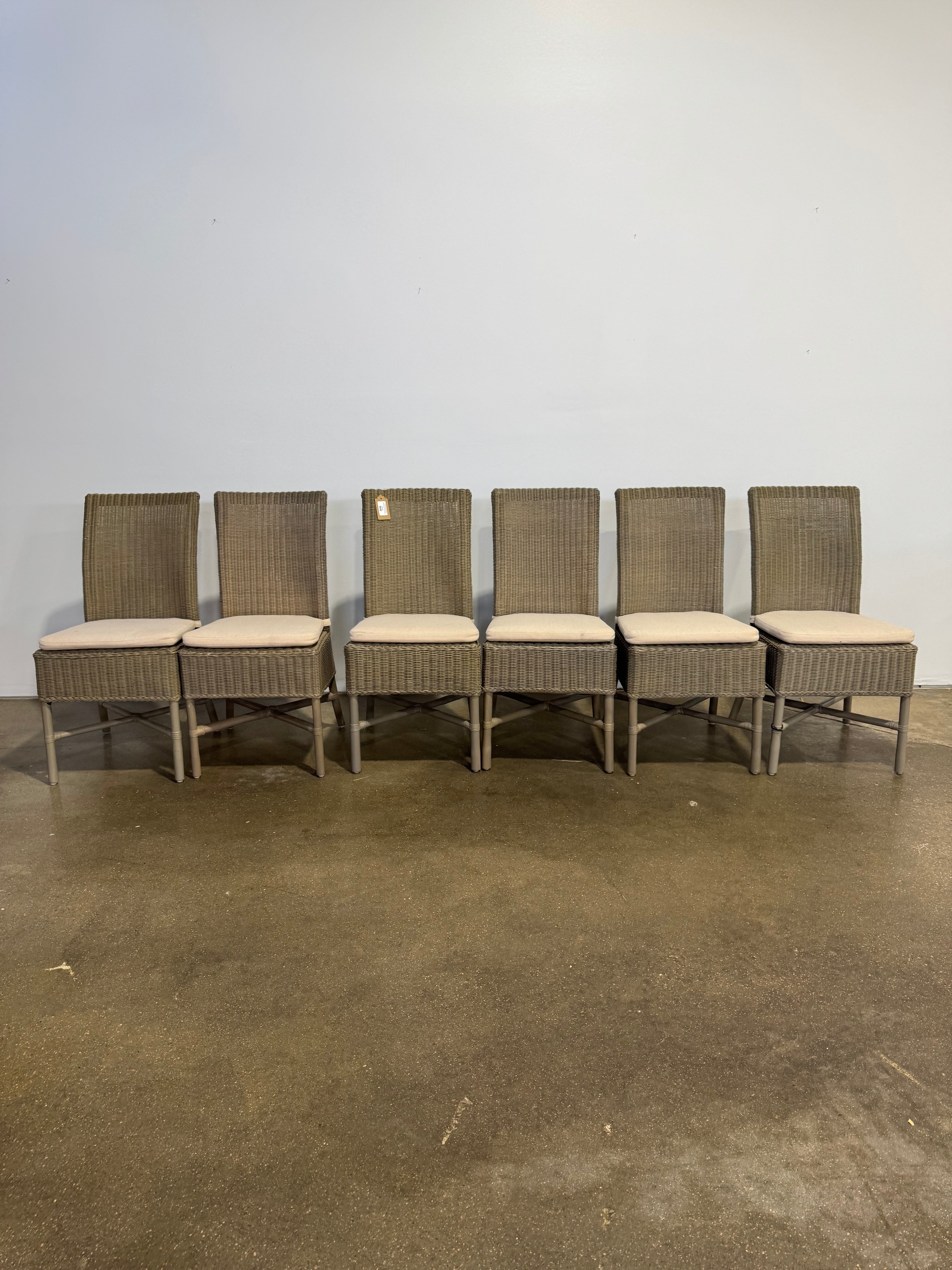 Crate and Barrel Dining Chairs and Cushions - Set of 6