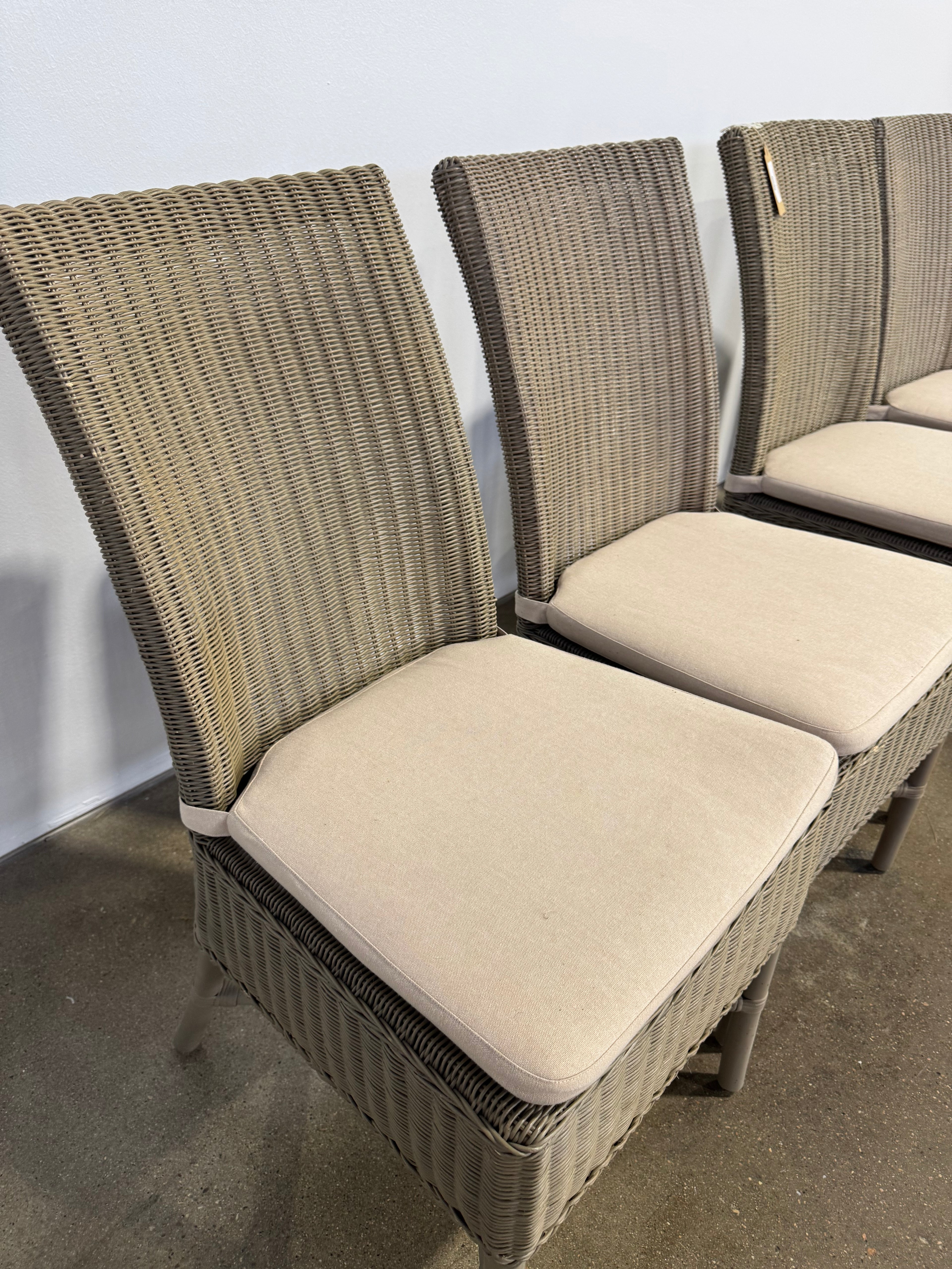 Crate and Barrel Dining Chairs and Cushions - Set of 6