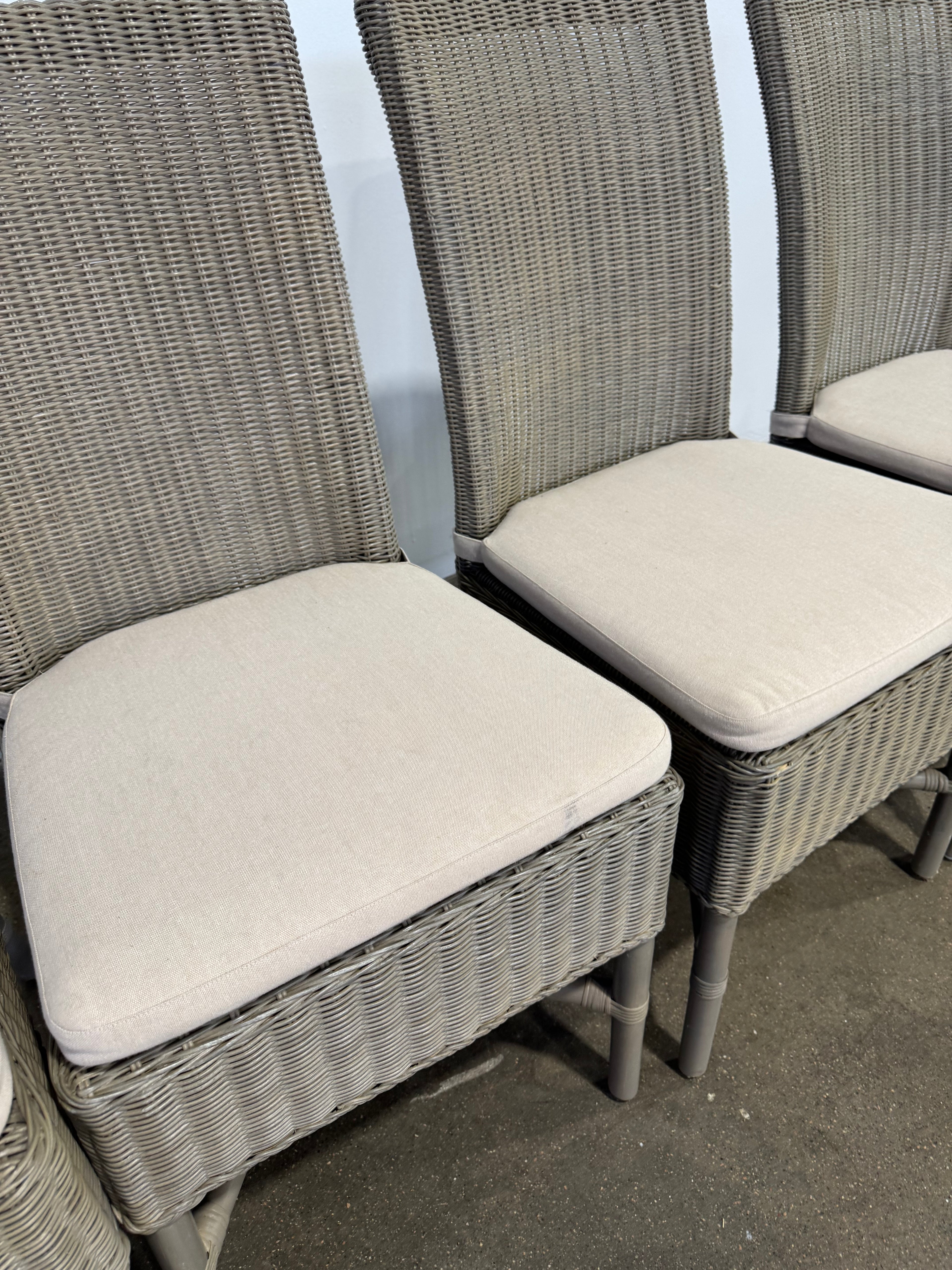 Crate and Barrel Dining Chairs and Cushions - Set of 6