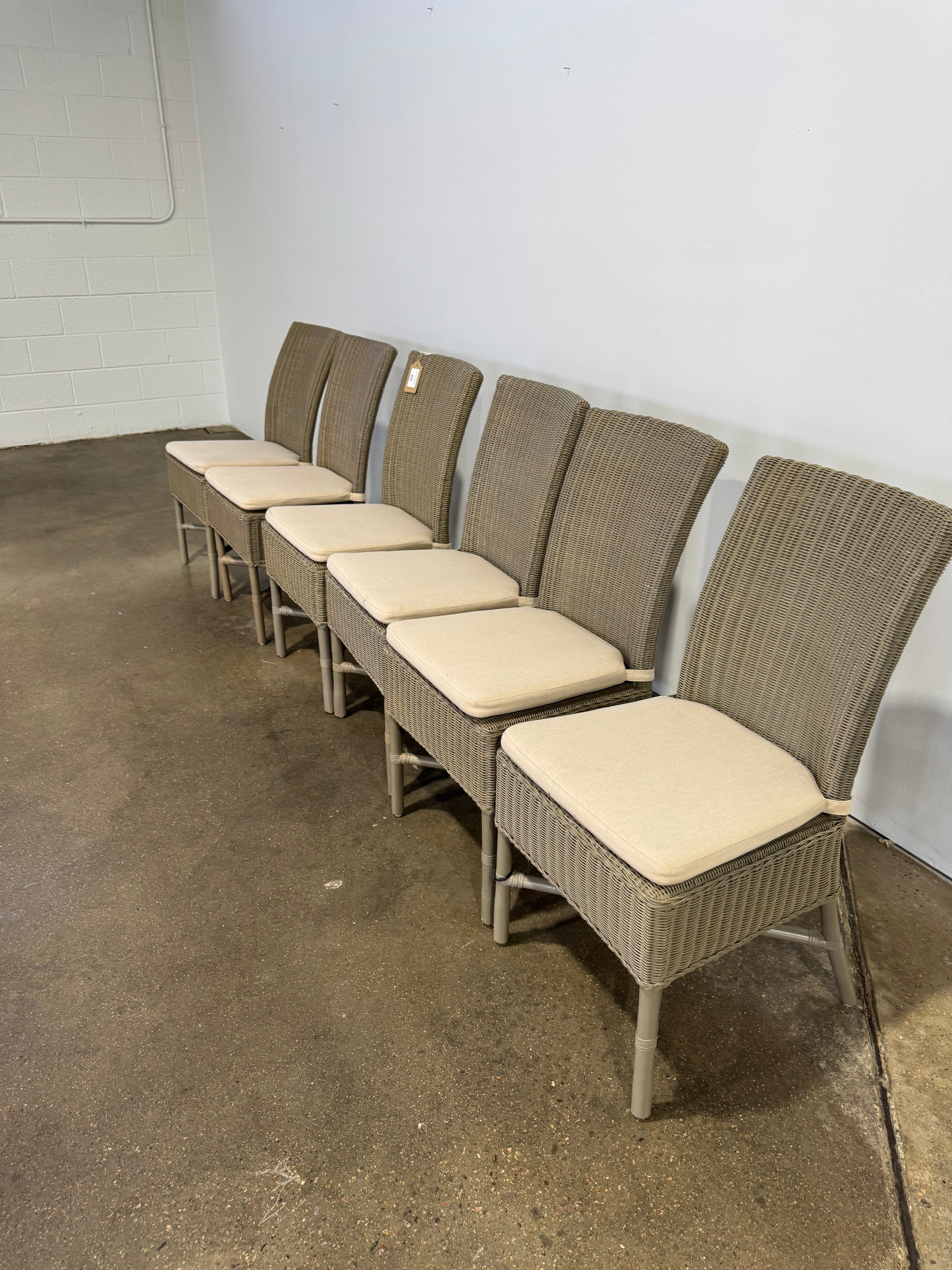 Crate and Barrel Dining Chairs and Cushions - Set of 6