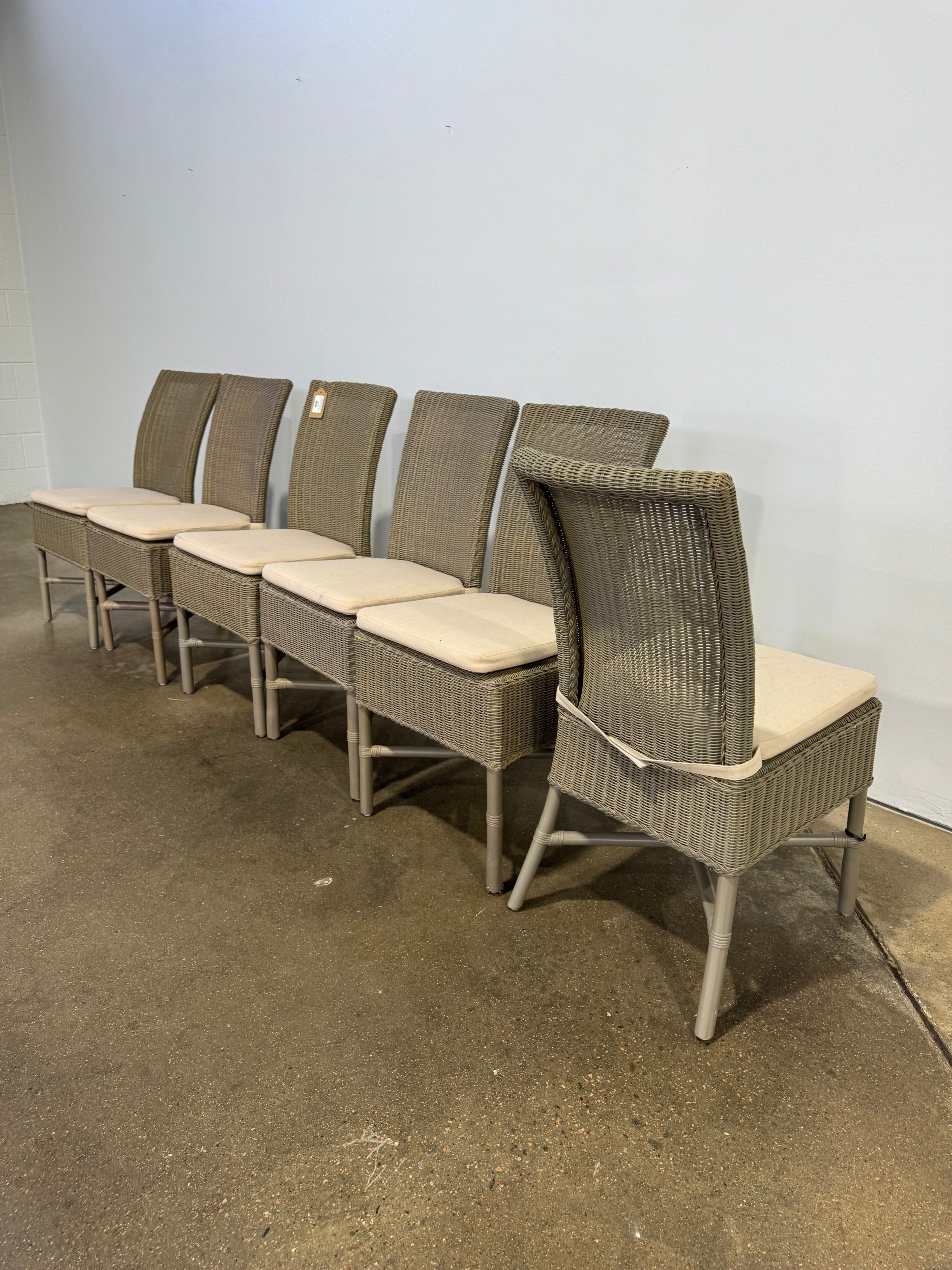 Crate and Barrel Dining Chairs and Cushions - Set of 6