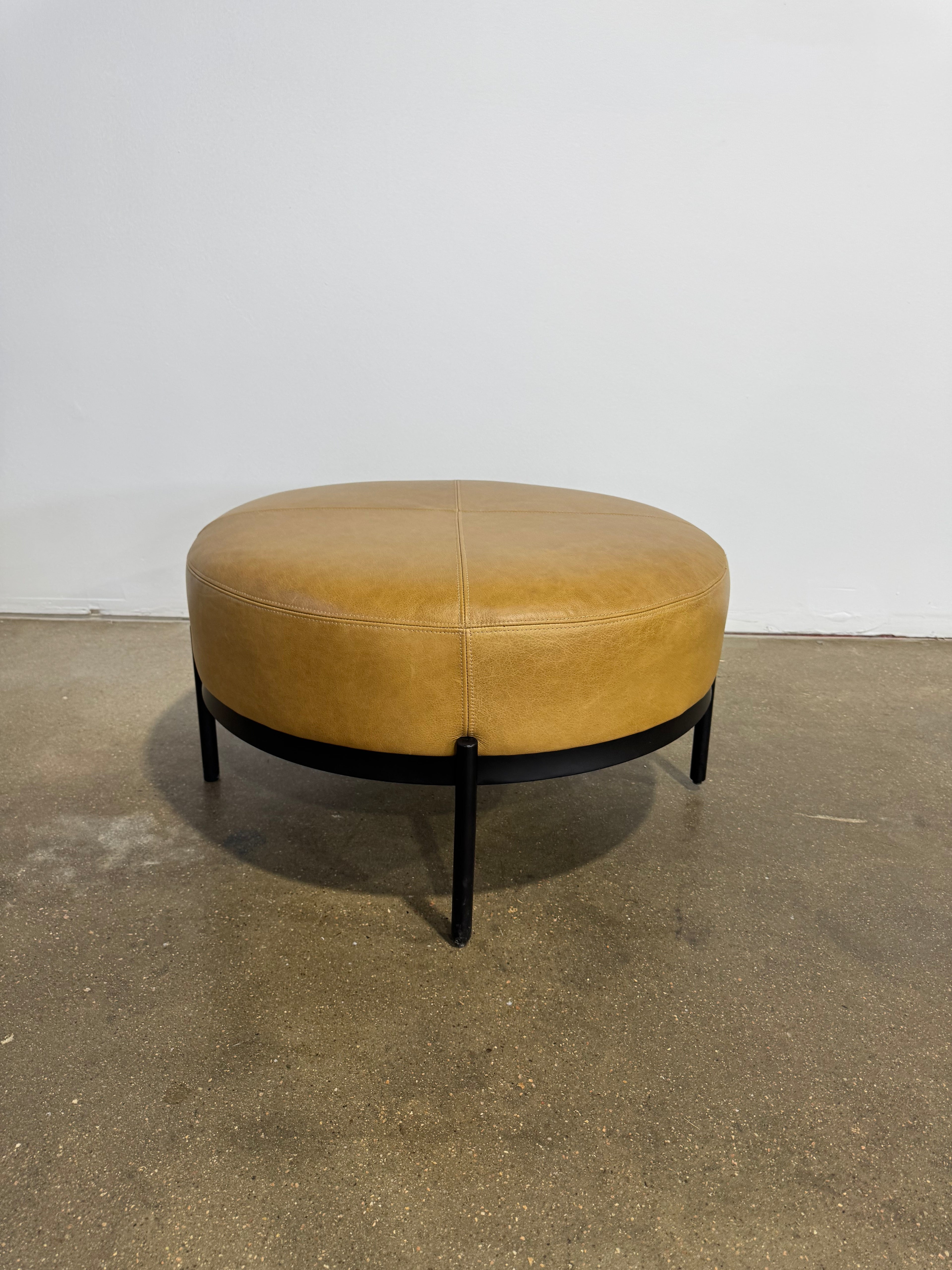 Interior Define Kyle Leather Ottoman
