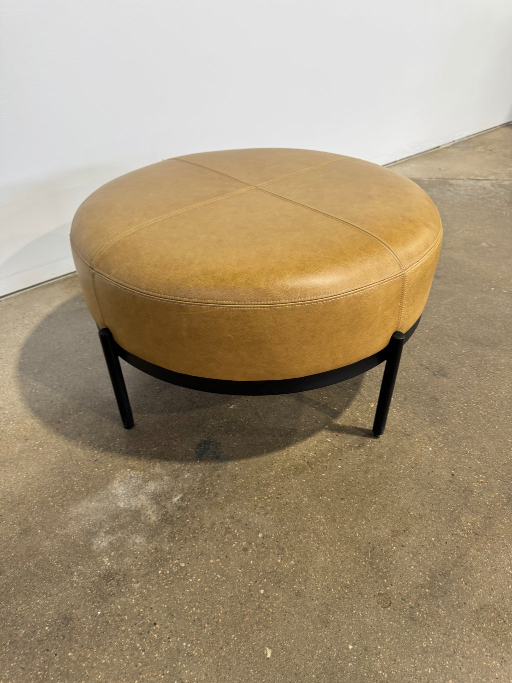 Interior Define Kyle Leather Ottoman