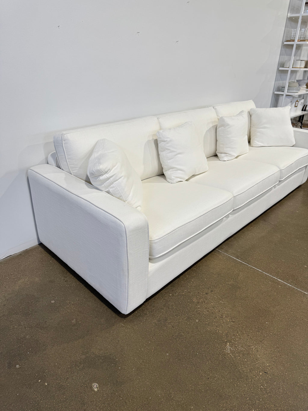 Interior Define James 3 Seat Sofa - White