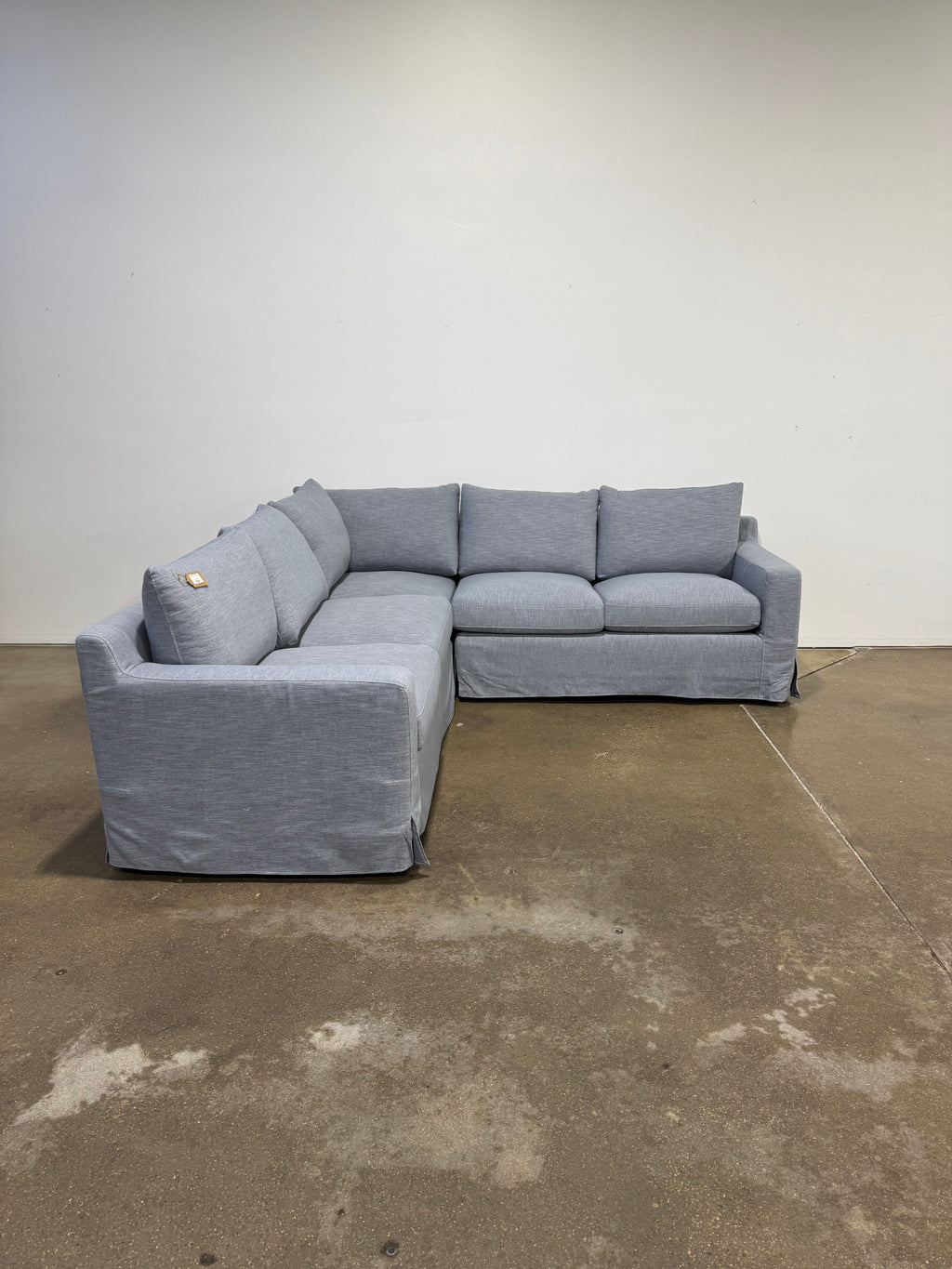 Interior Define Sloan Corner 4-Seat Sectional Sofa - Blue
