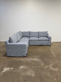 Interior Define Sloan Corner 4-Seat Sectional Sofa - Blue
