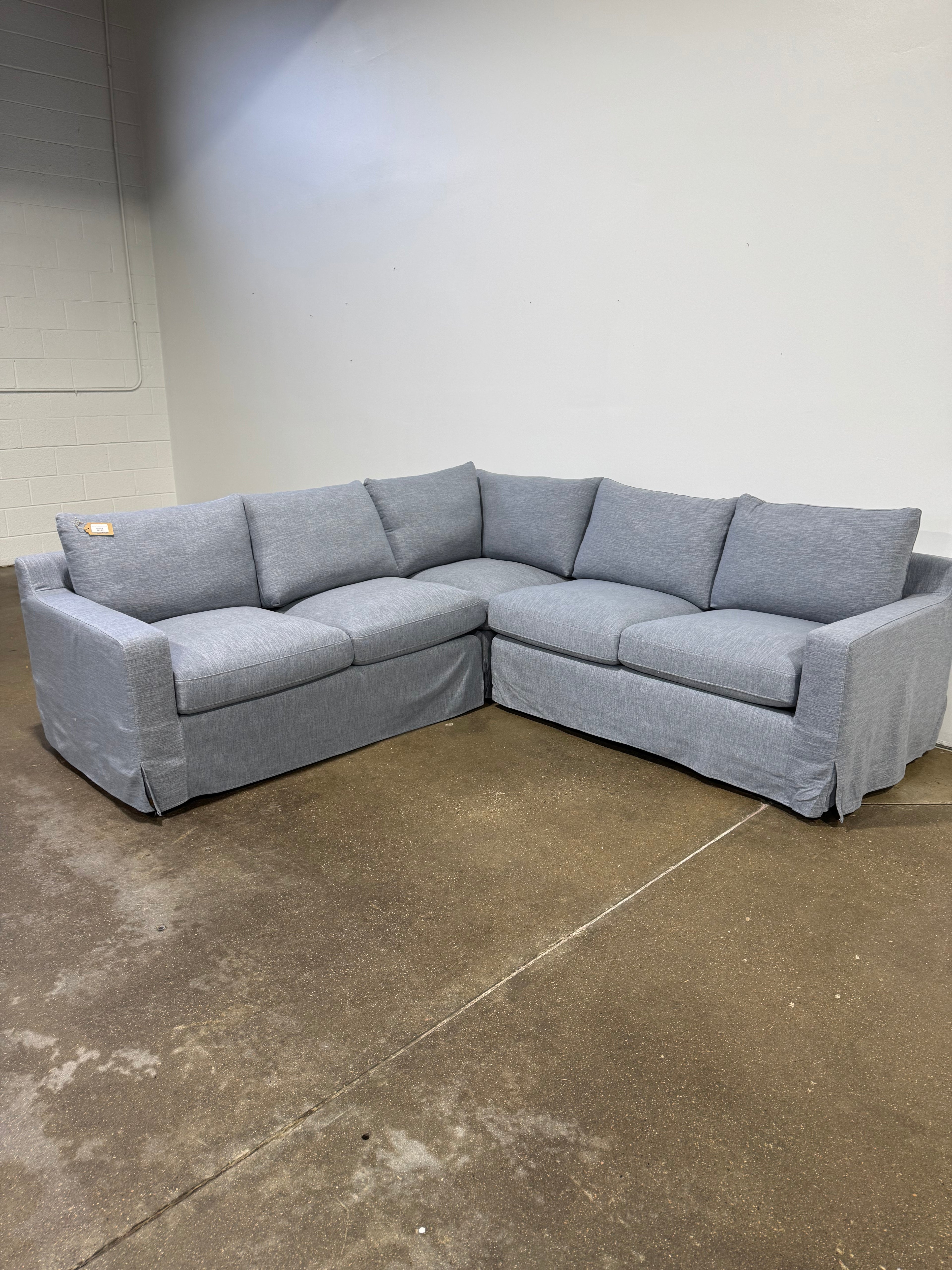 Interior Define Sloan Corner 4-Seat Sectional Sofa - Blue