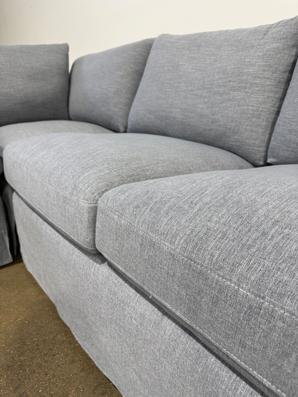 Interior Define Sloan Corner 4-Seat Sectional Sofa - Blue