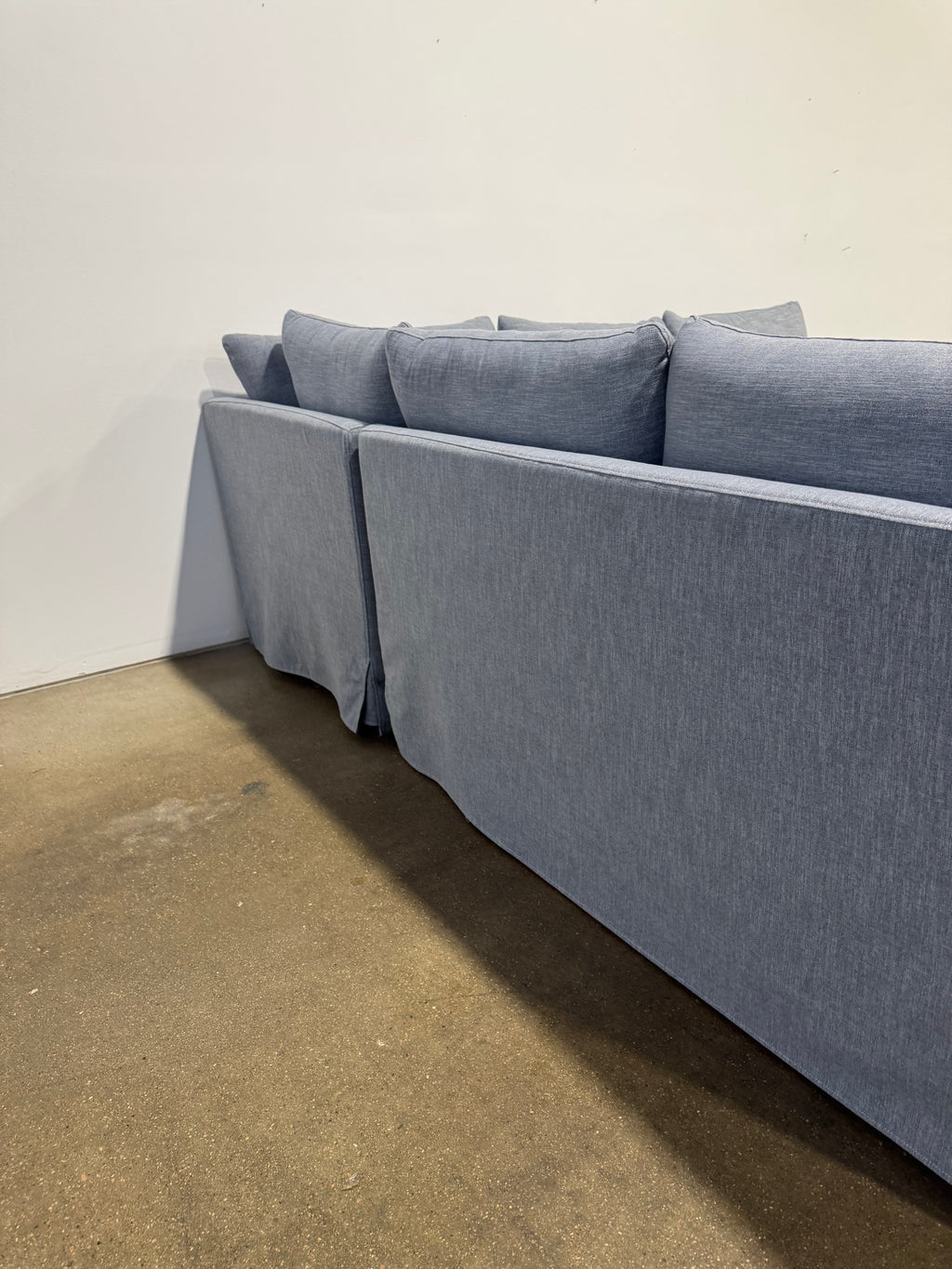 Interior Define Sloan Corner 4-Seat Sectional Sofa - Blue