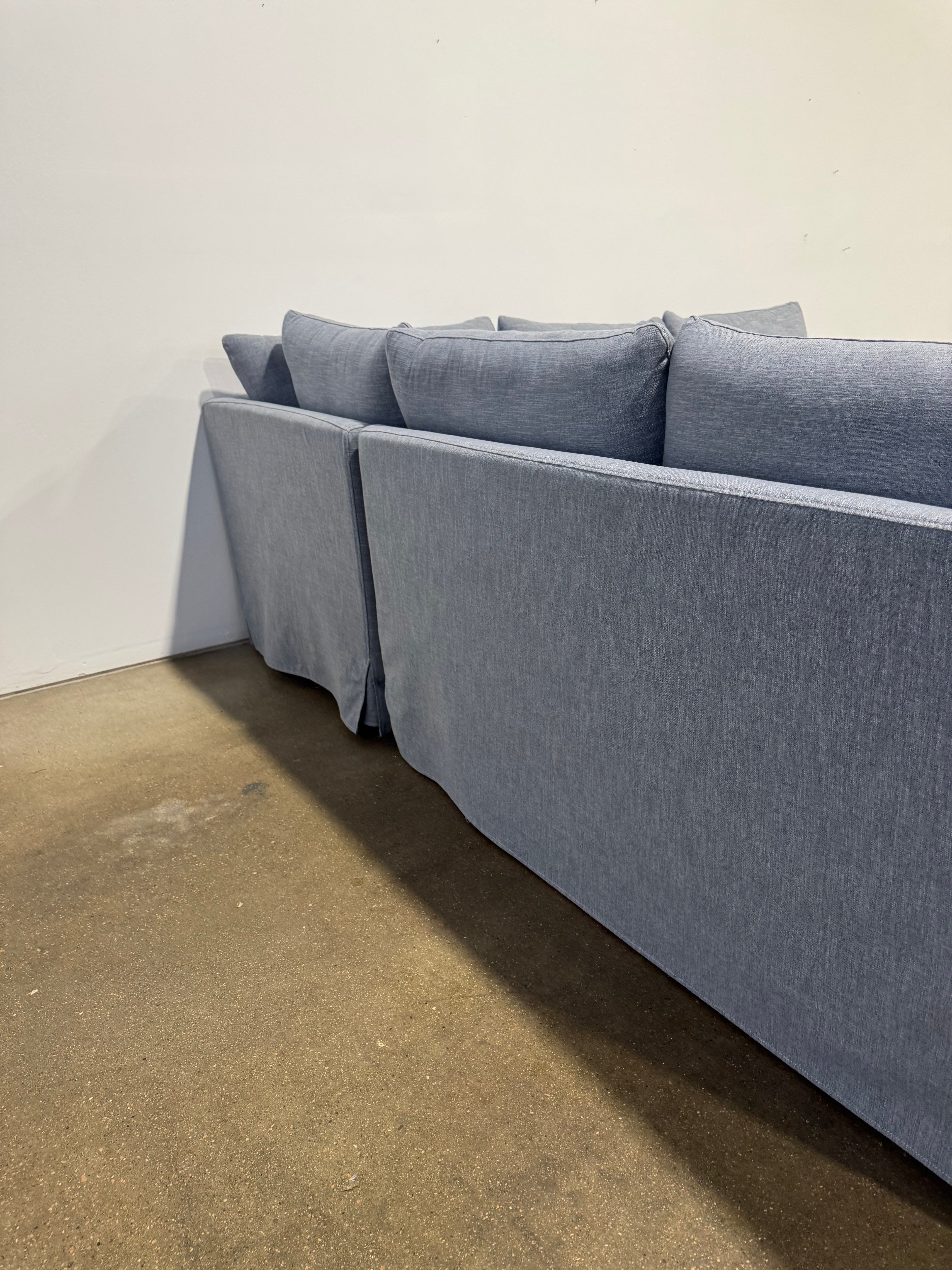 Interior Define Sloan Corner 4-Seat Sectional Sofa - Blue