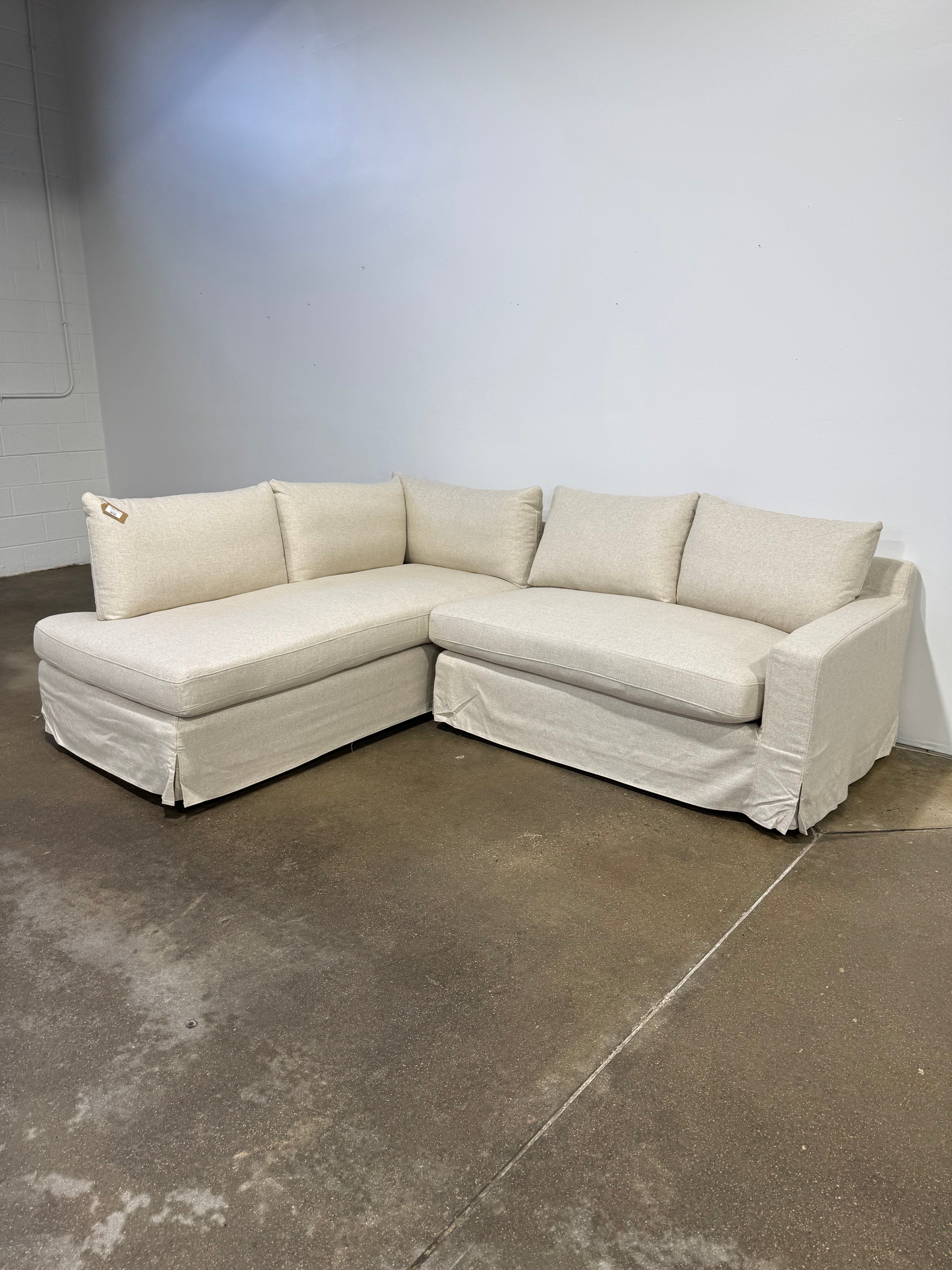 Interior Define Sloan Bumper Sectional - Off White