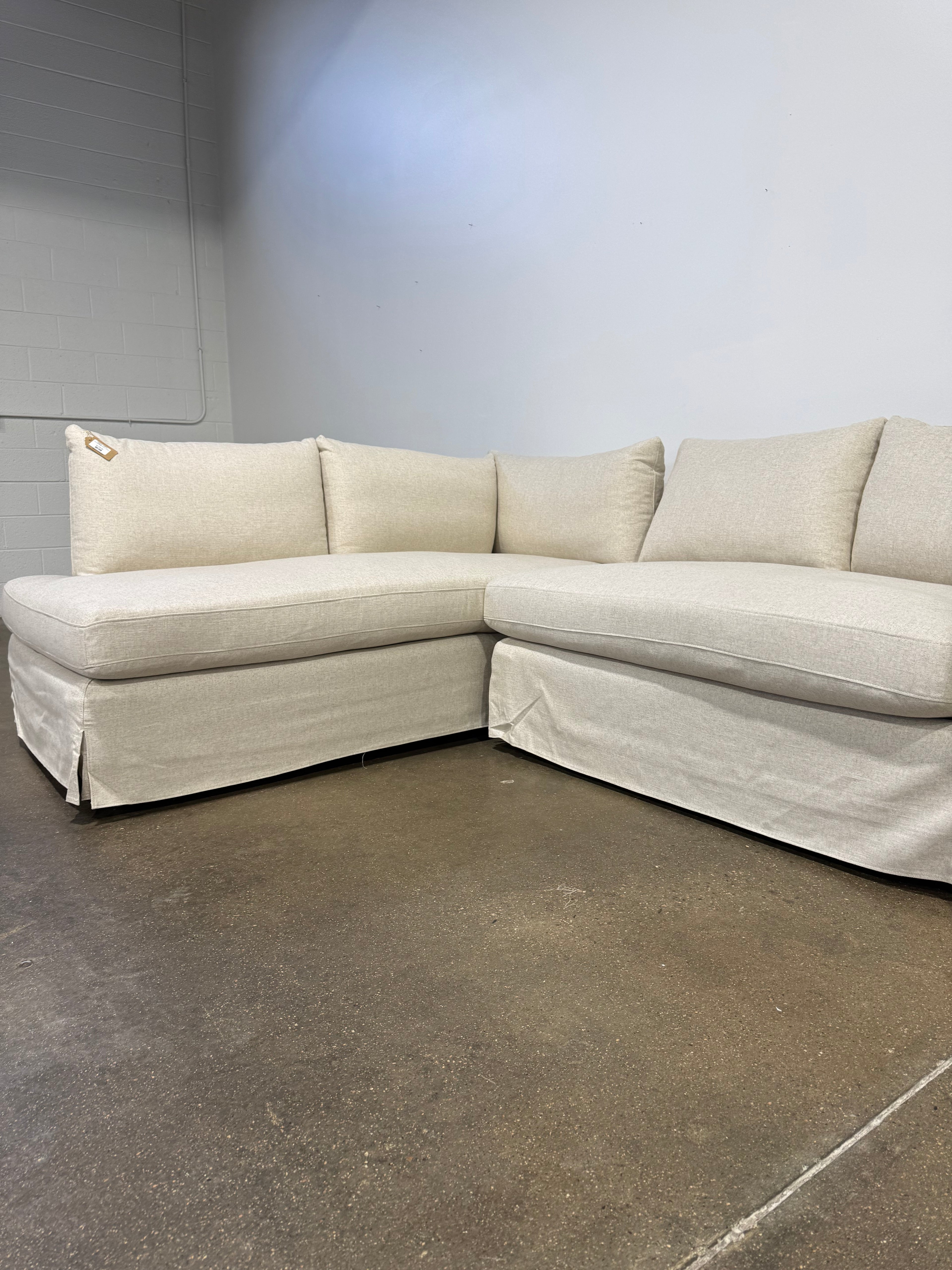 Interior Define Sloan Bumper Sectional - Off White
