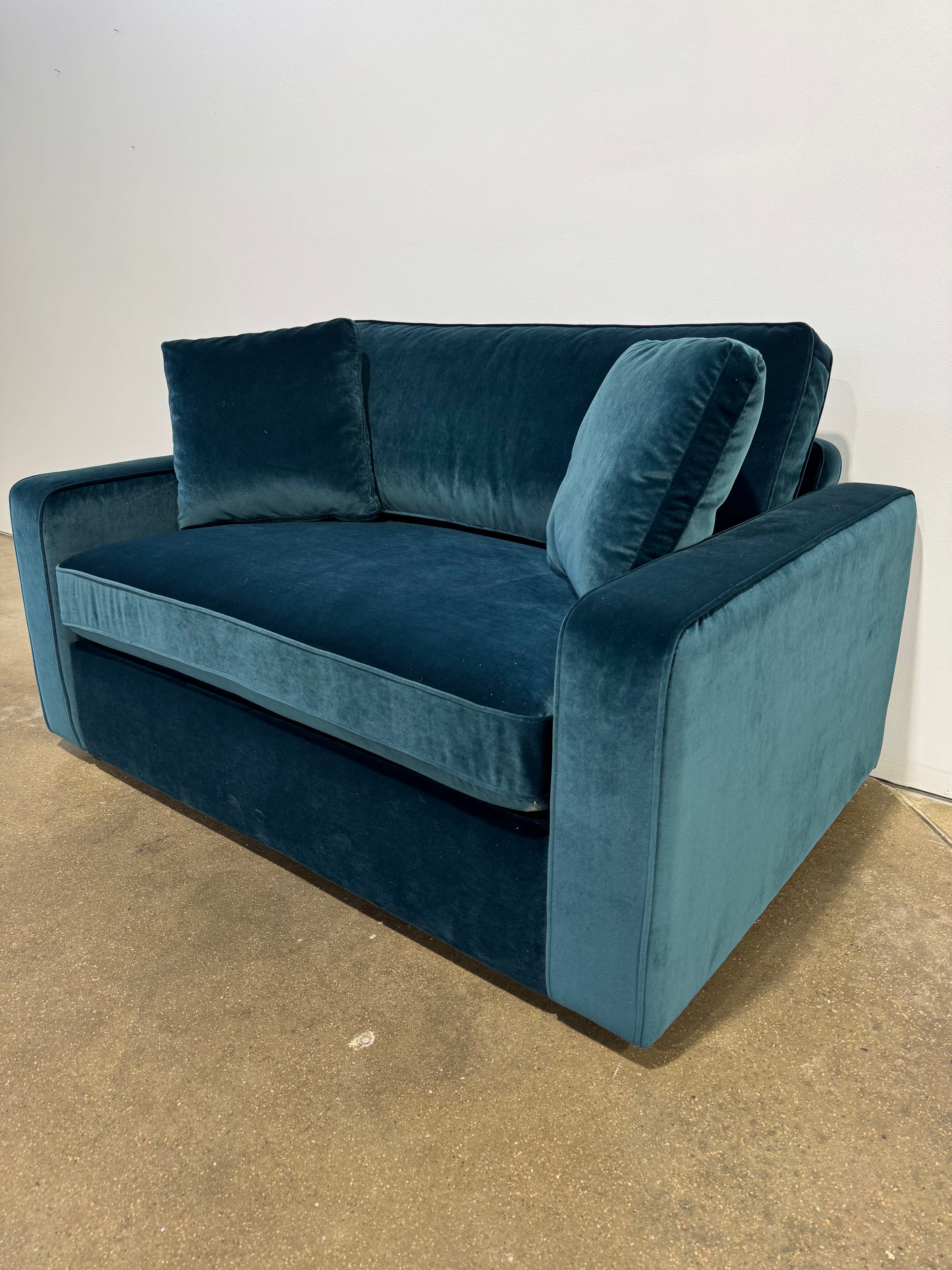 Interior Define James Twin Sleeper Sofa - Teal