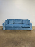 Interior Define James 3 Seat Sofa with Contrast Piping - Blue