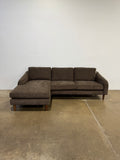 Moe's Quinn 112in Sectional Dark Brown