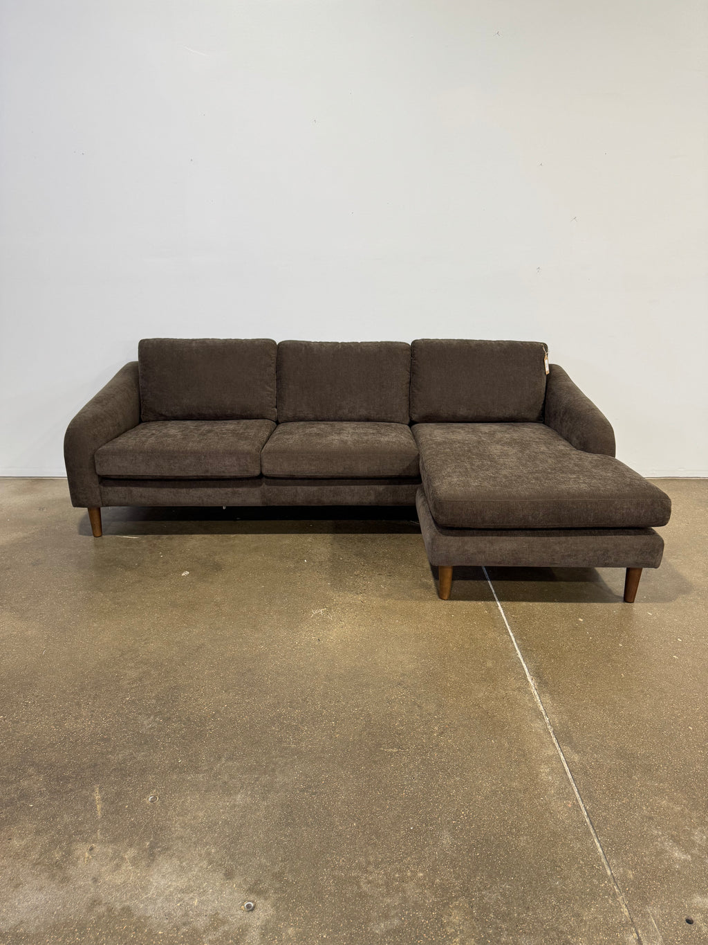 Moe's Quinn 112in Sectional Dark Brown