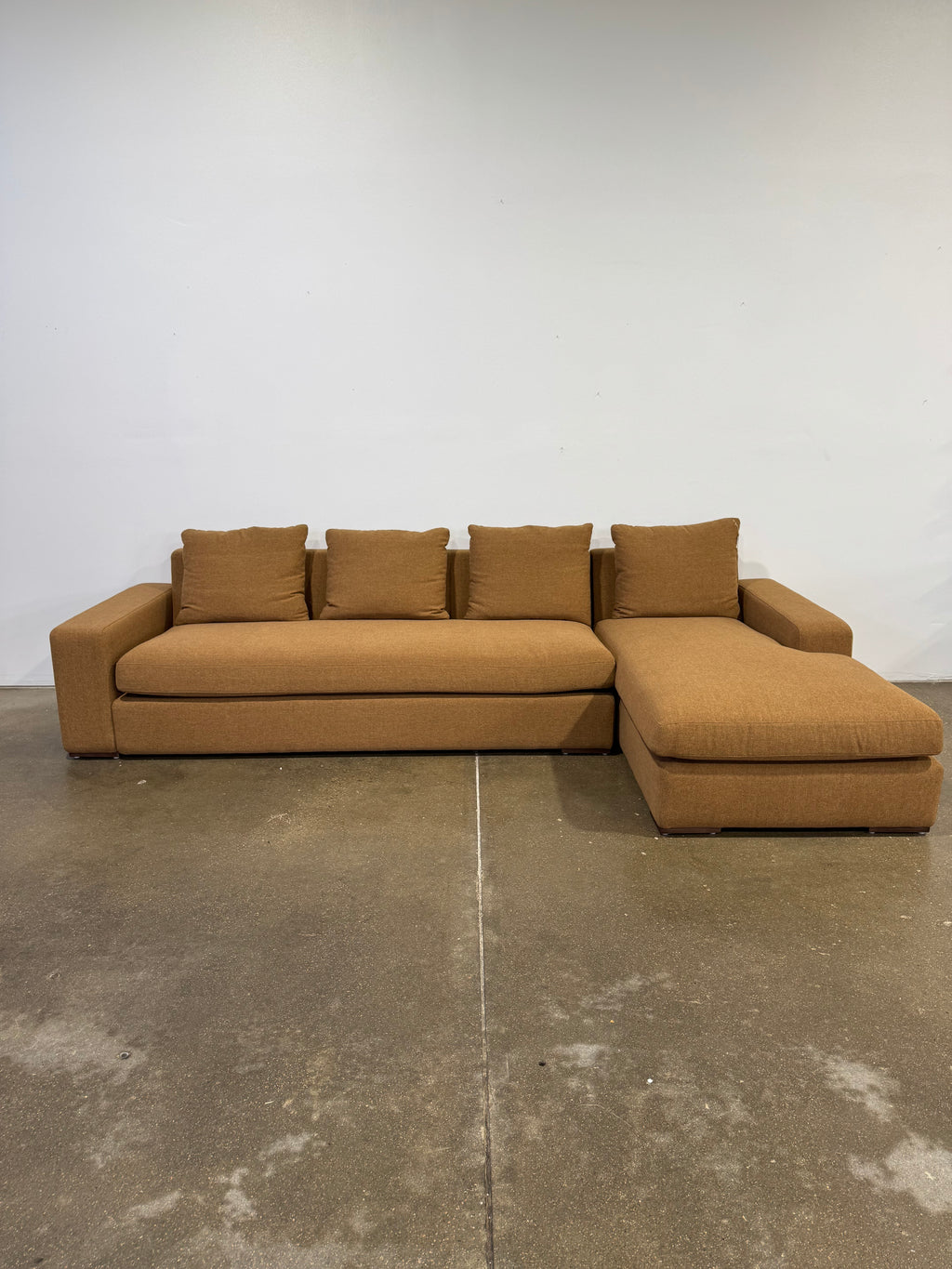 Moe's Thomas Sectional Performance Fabric Rust Right