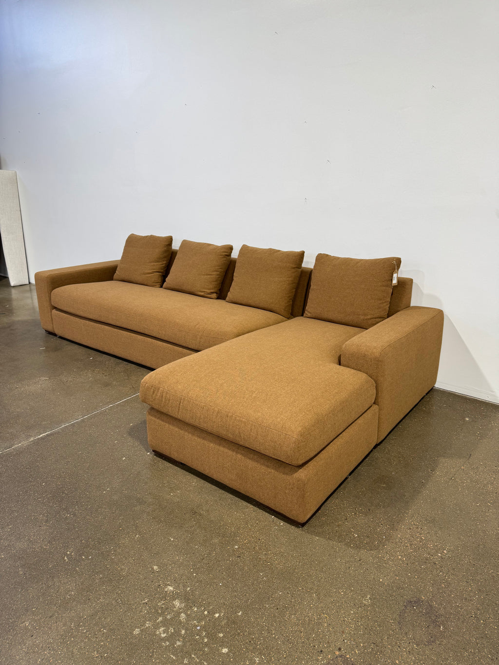 Moe's Thomas Sectional Performance Fabric Rust Right
