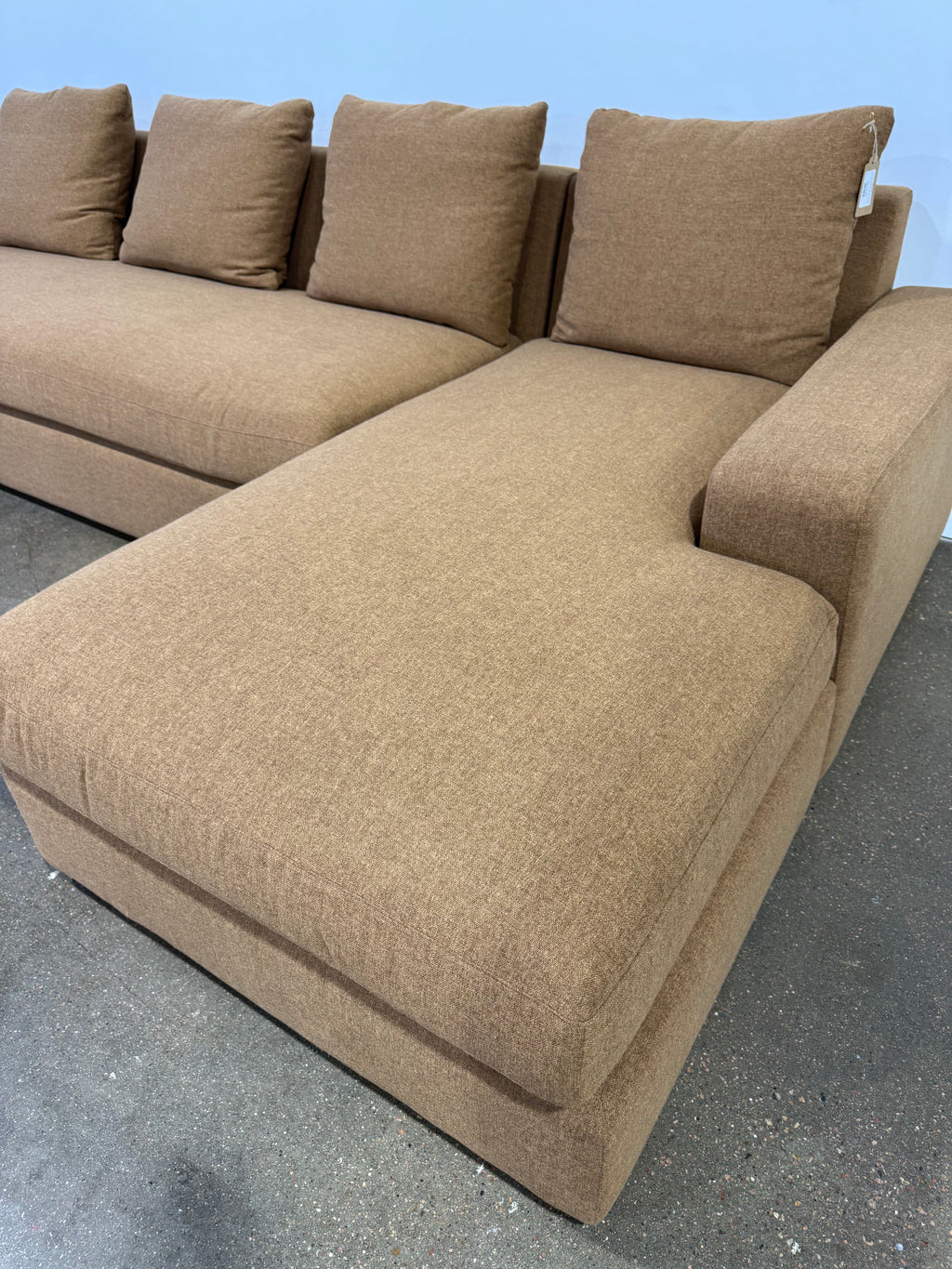 Moe's Thomas Sectional Performance Fabric Rust Right