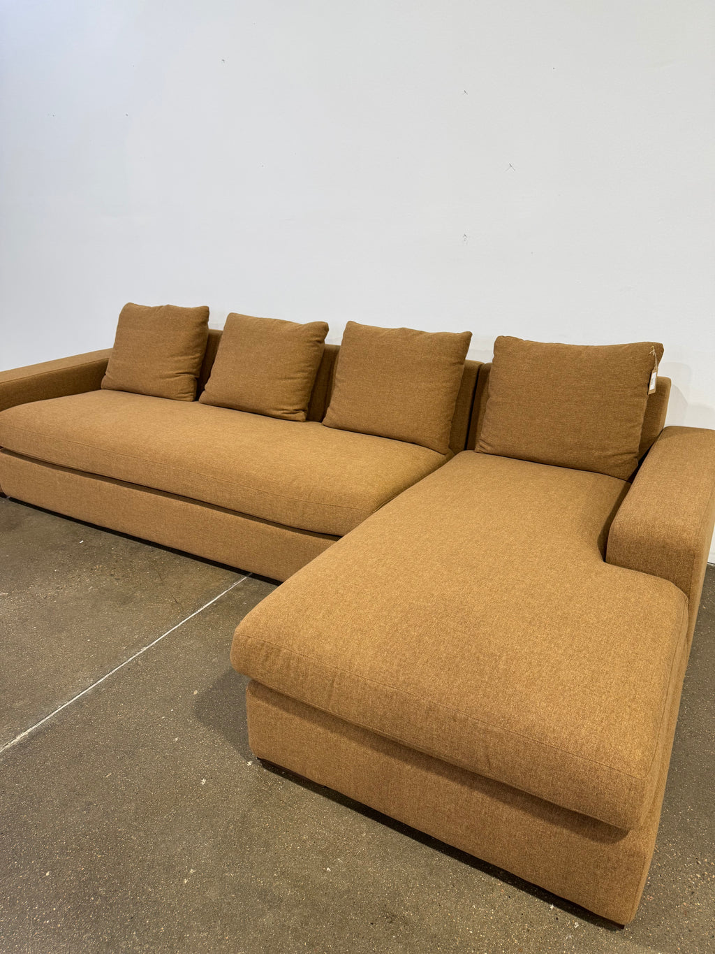 Moe's Thomas Sectional Performance Fabric Rust Right