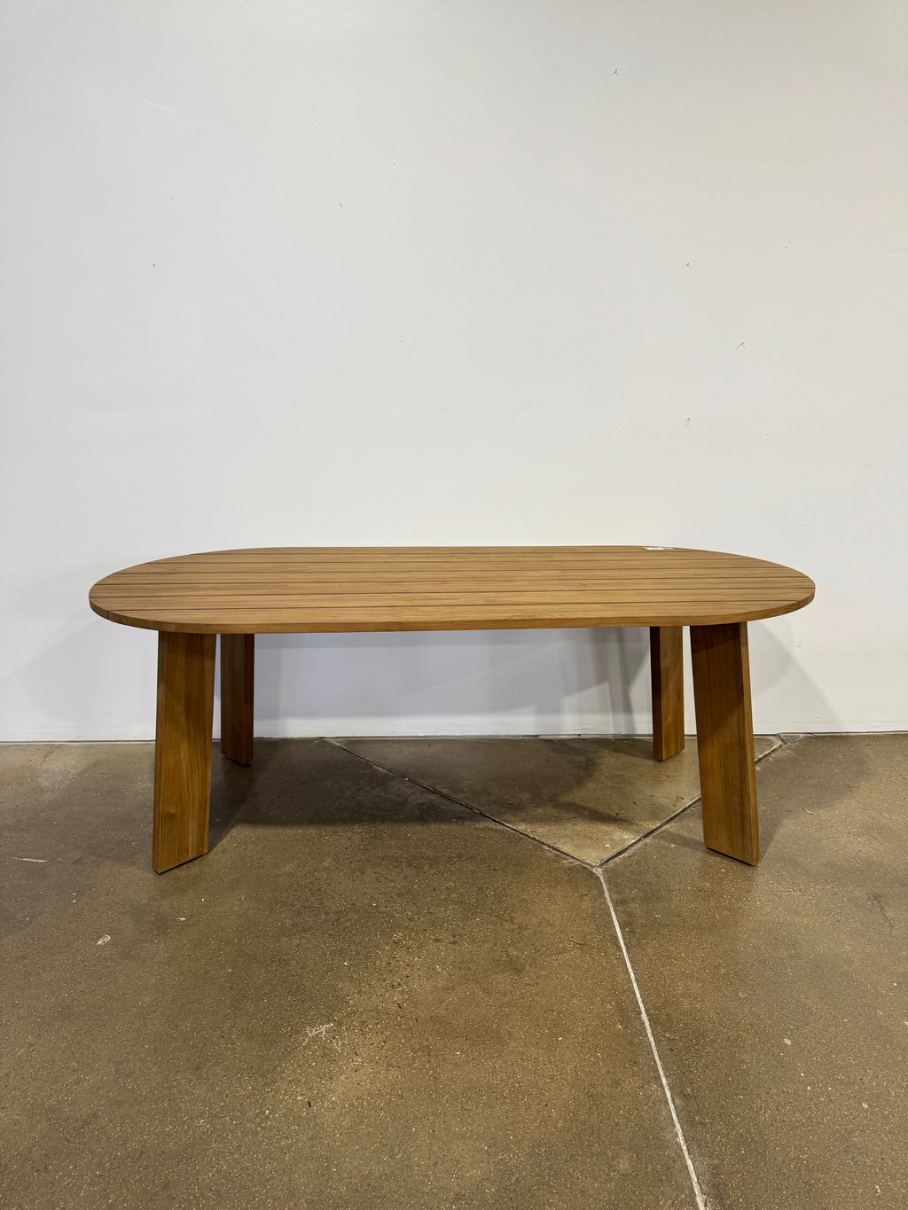 Moe's Delta Outdoor Dining Table Oval Natural