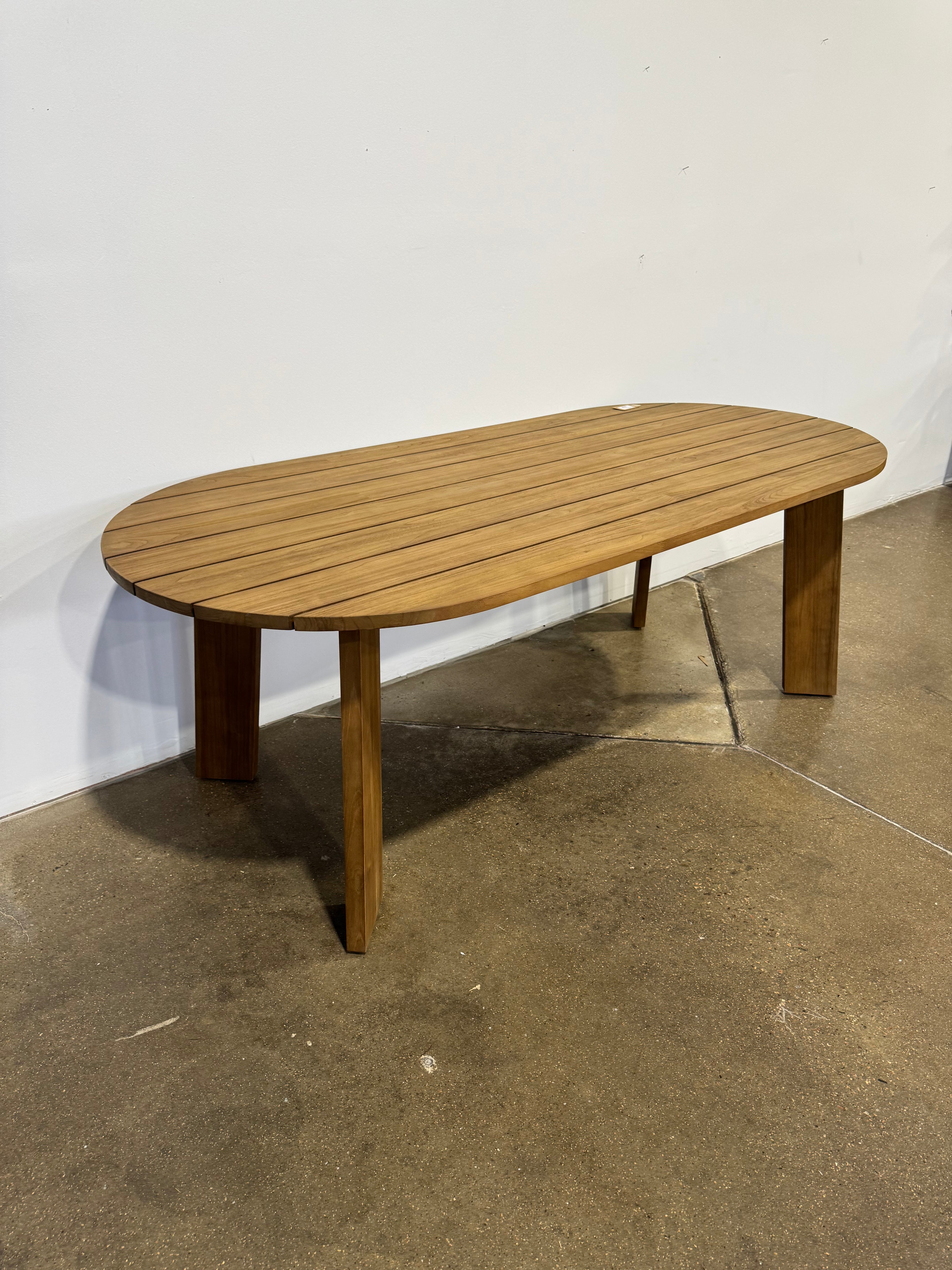 Moe's Delta Outdoor Dining Table Oval Natural