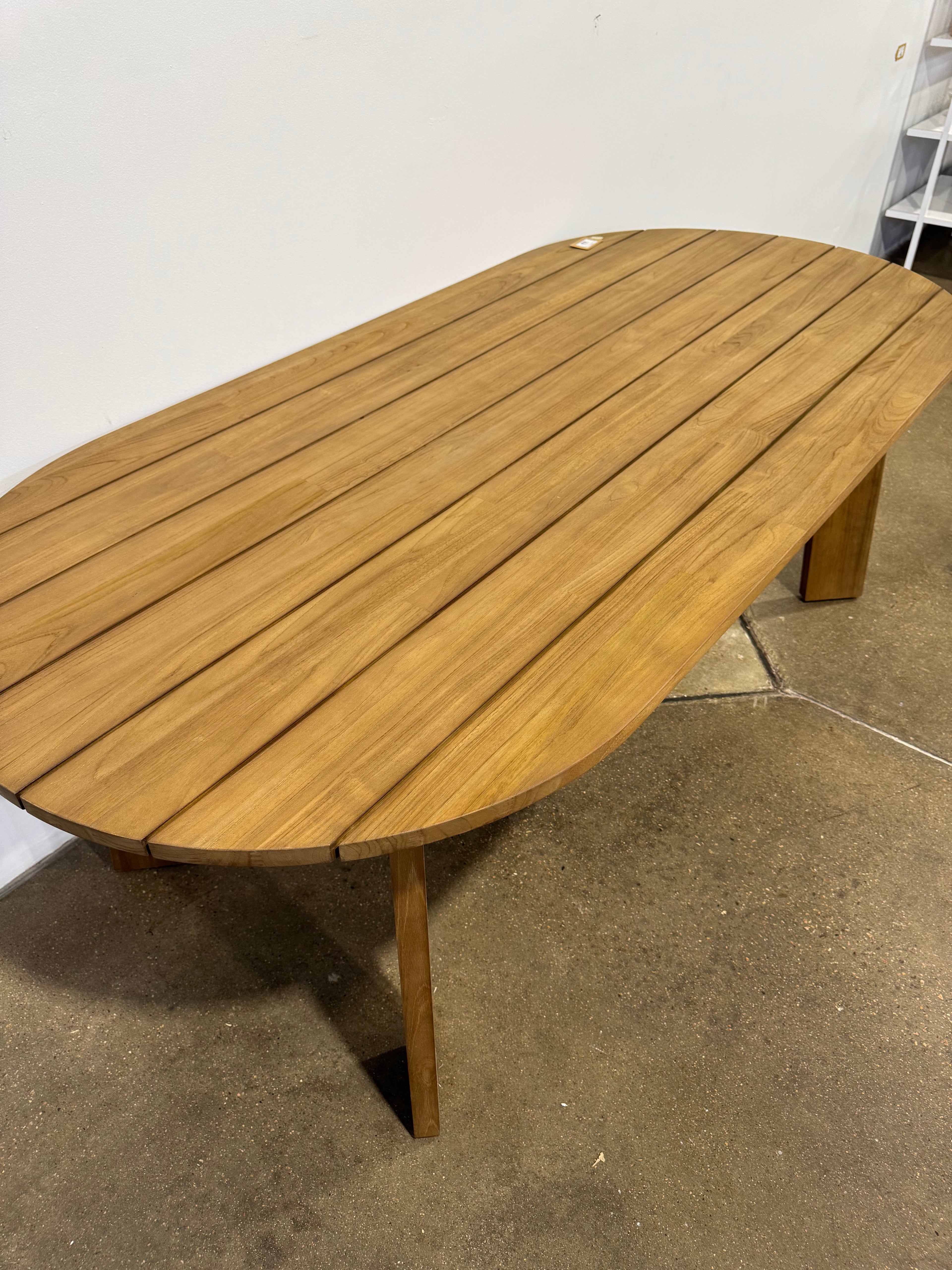 Moe's Delta Outdoor Dining Table Oval Natural