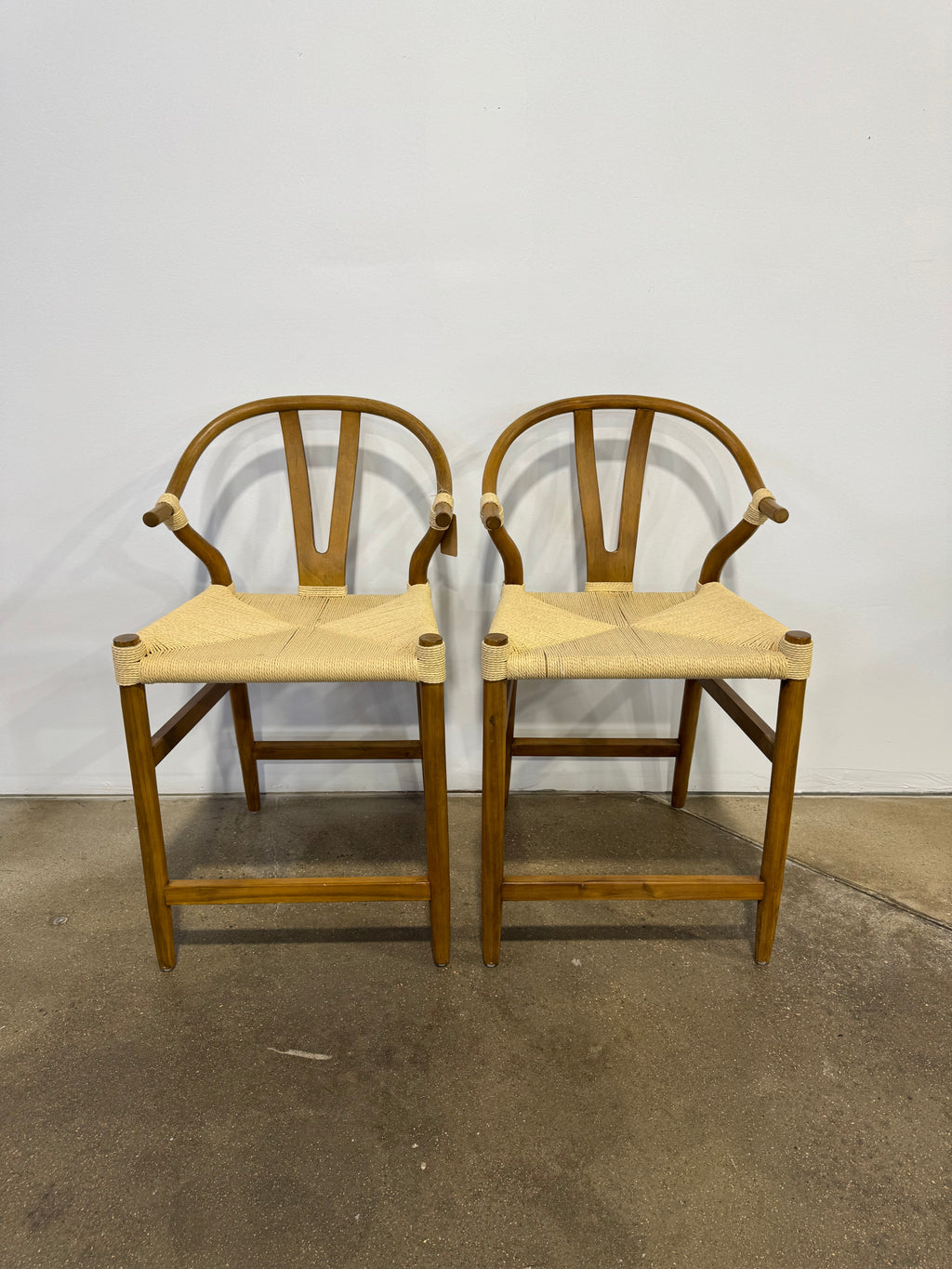 World Market  Wishbone Counter Stools - Set of 2