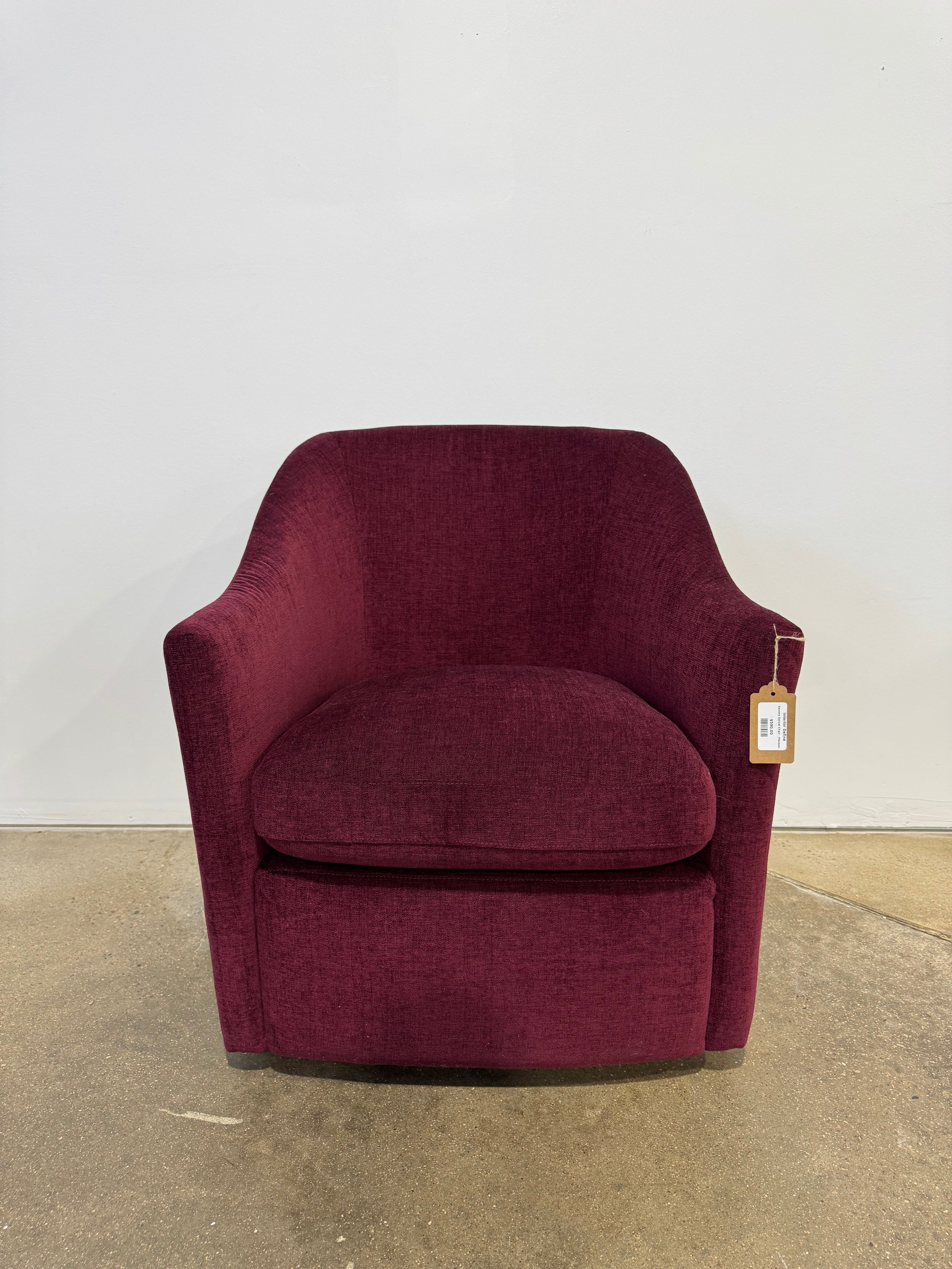 Interior Define Savona Swivel Chair - Maroon