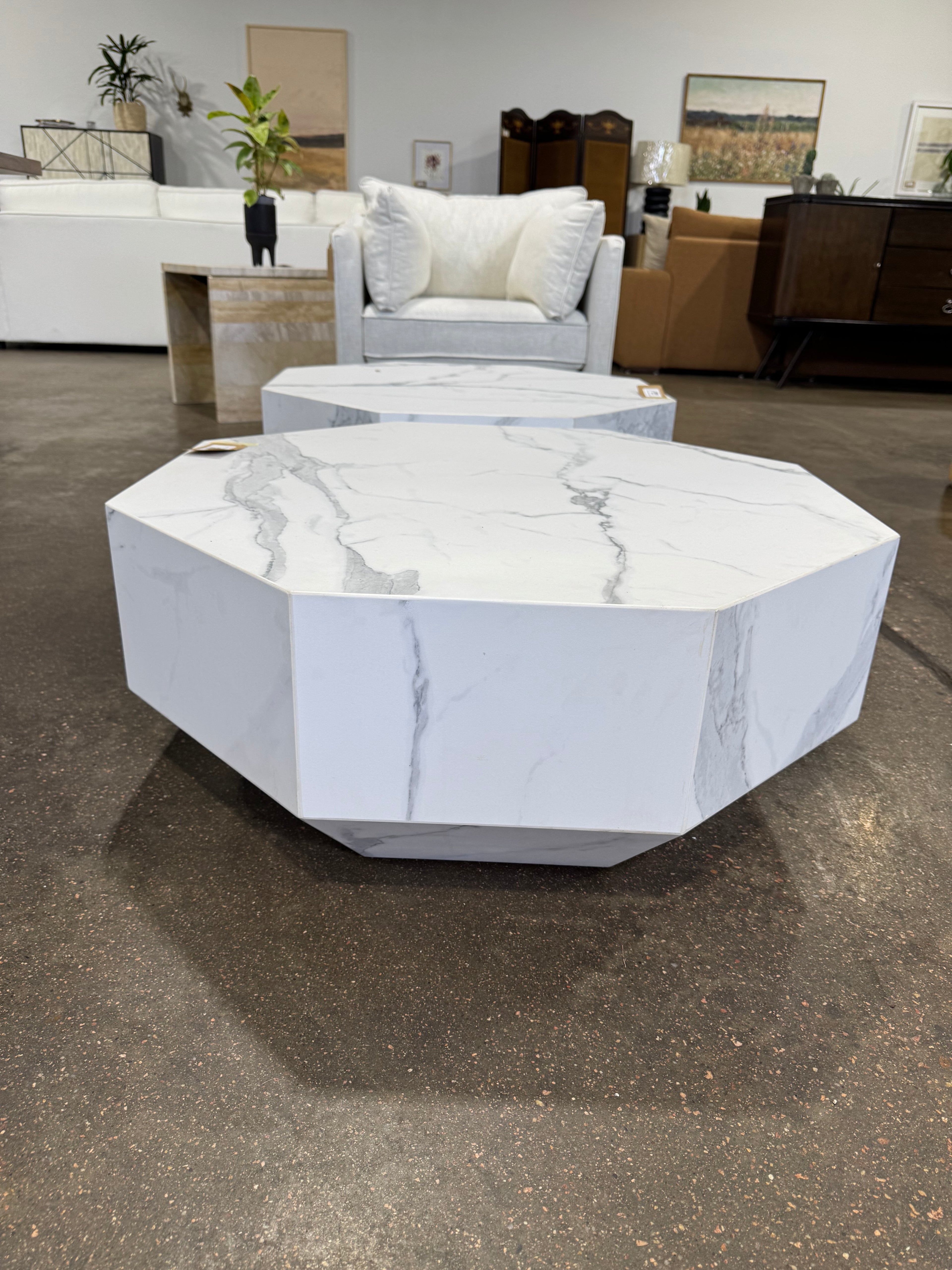 Faux Marble Coffee Table (as is)