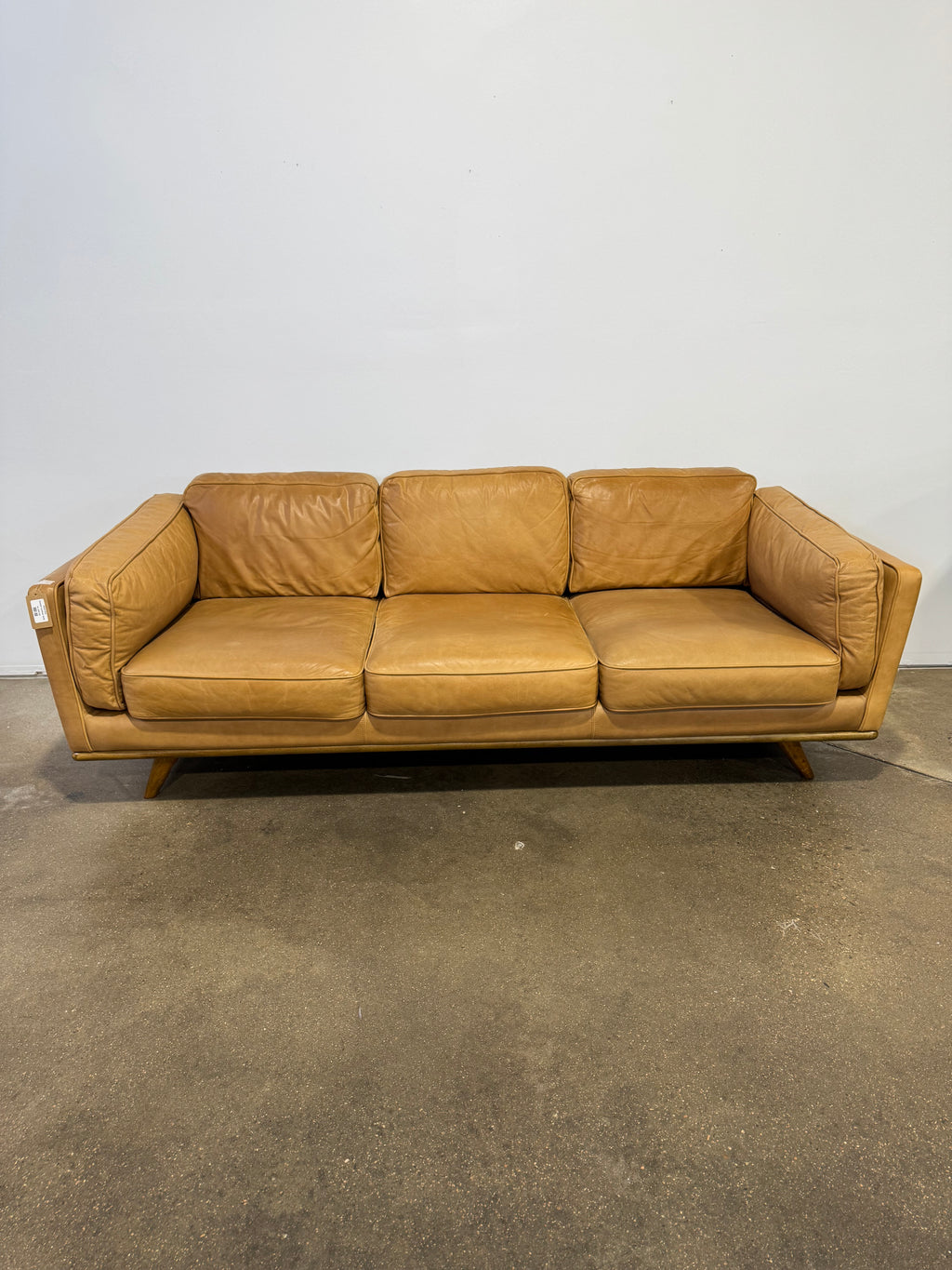 West Elm  Zander Leather Sofa