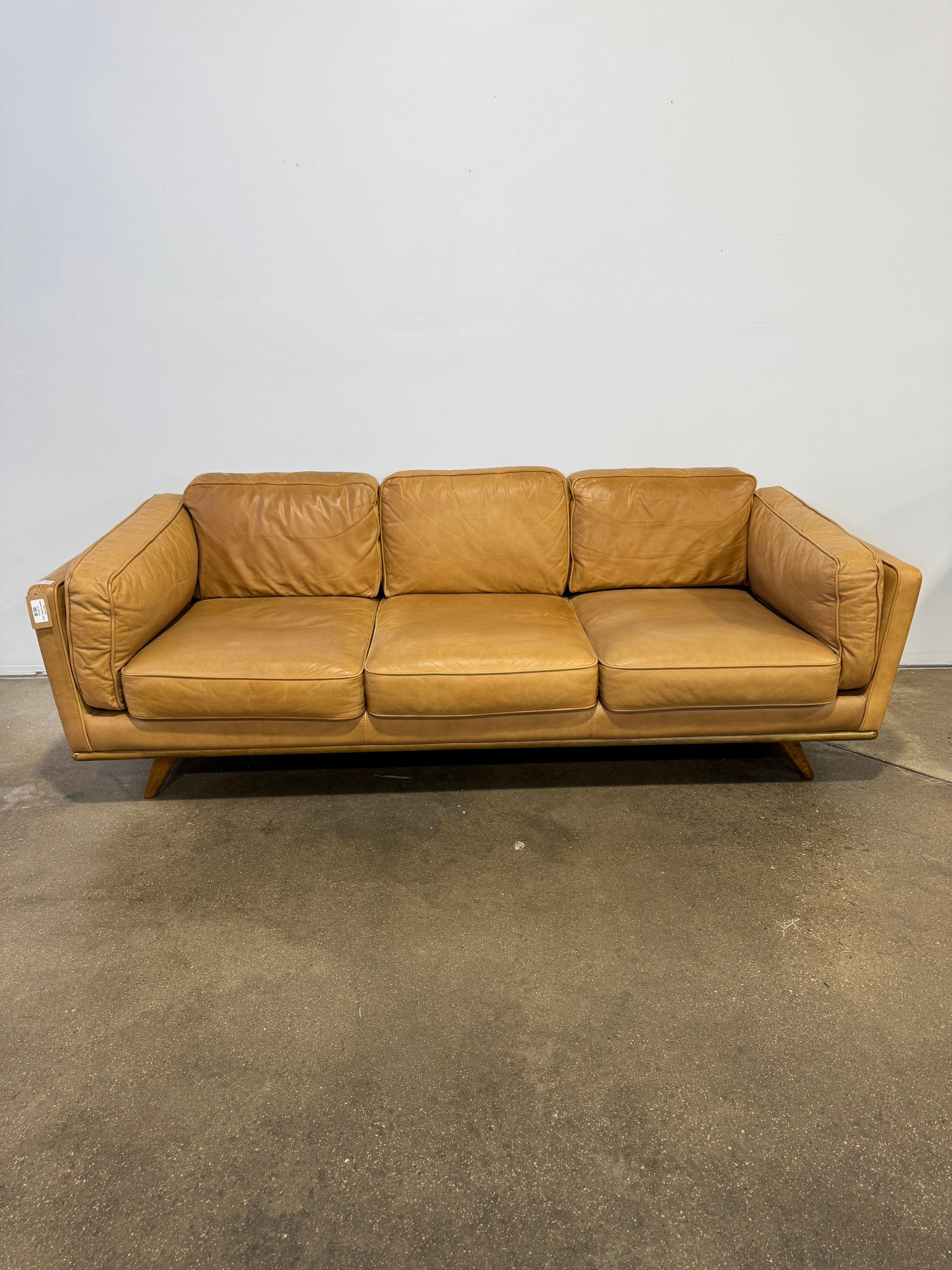 West Elm Zander Leather Sofa