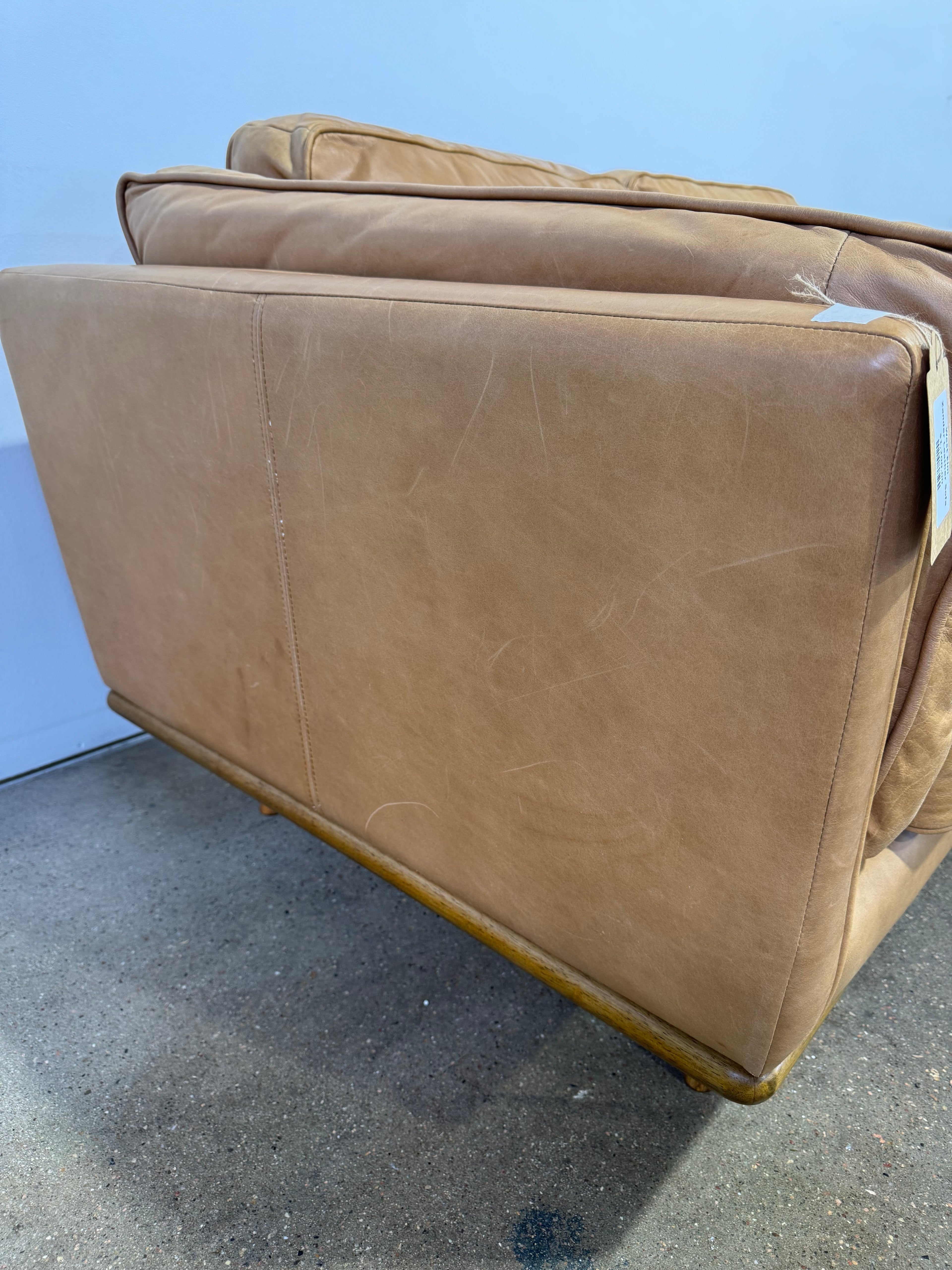 West Elm Zander Leather Sofa