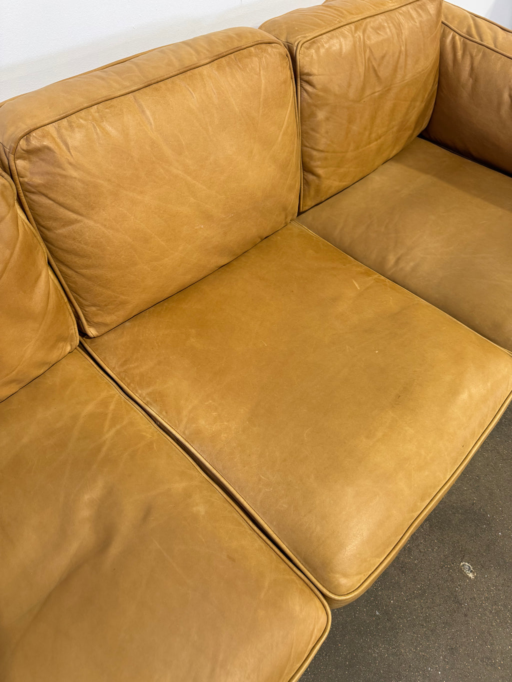 West Elm  Zander Leather Sofa
