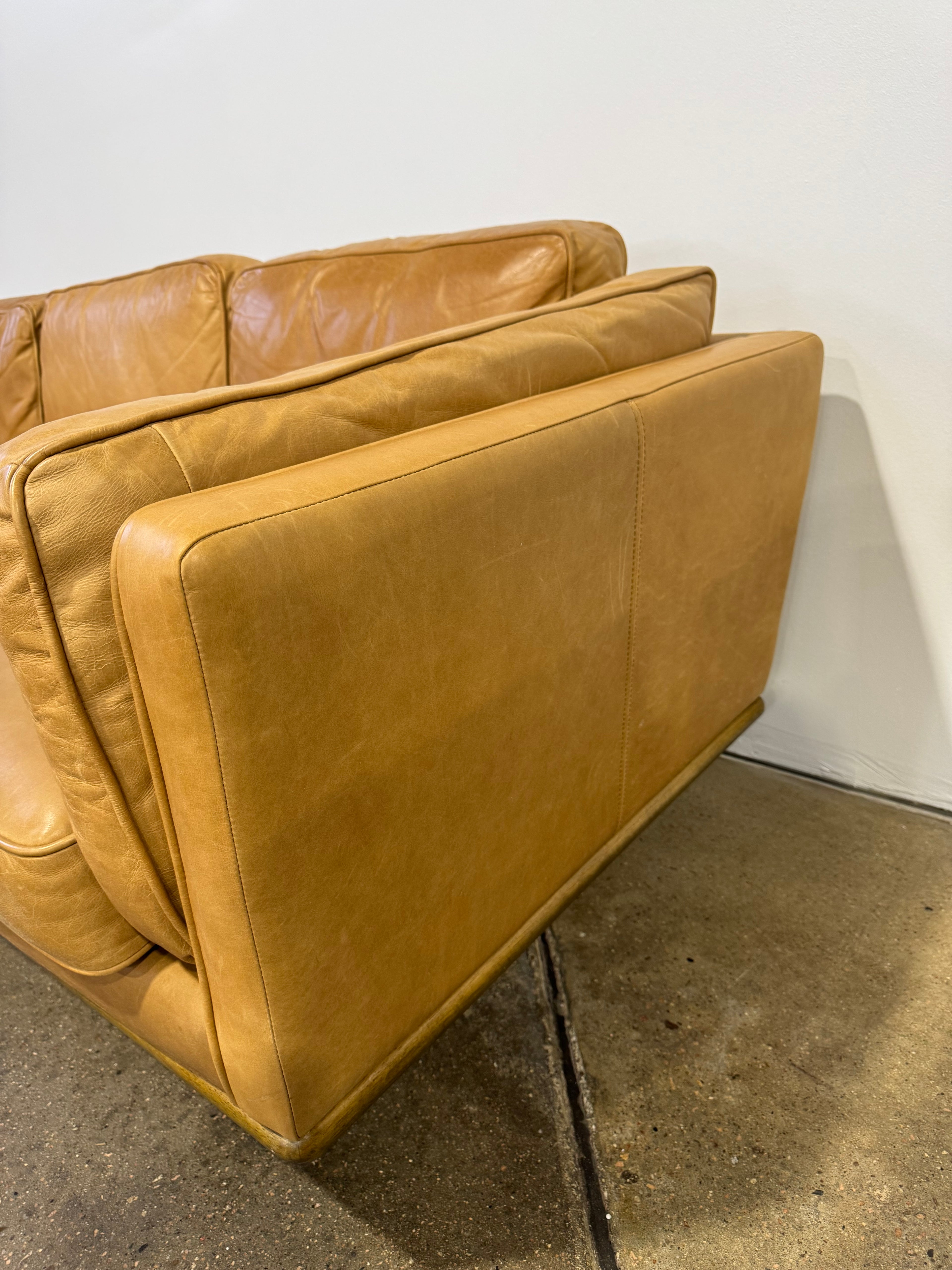 West Elm  Zander Leather Sofa