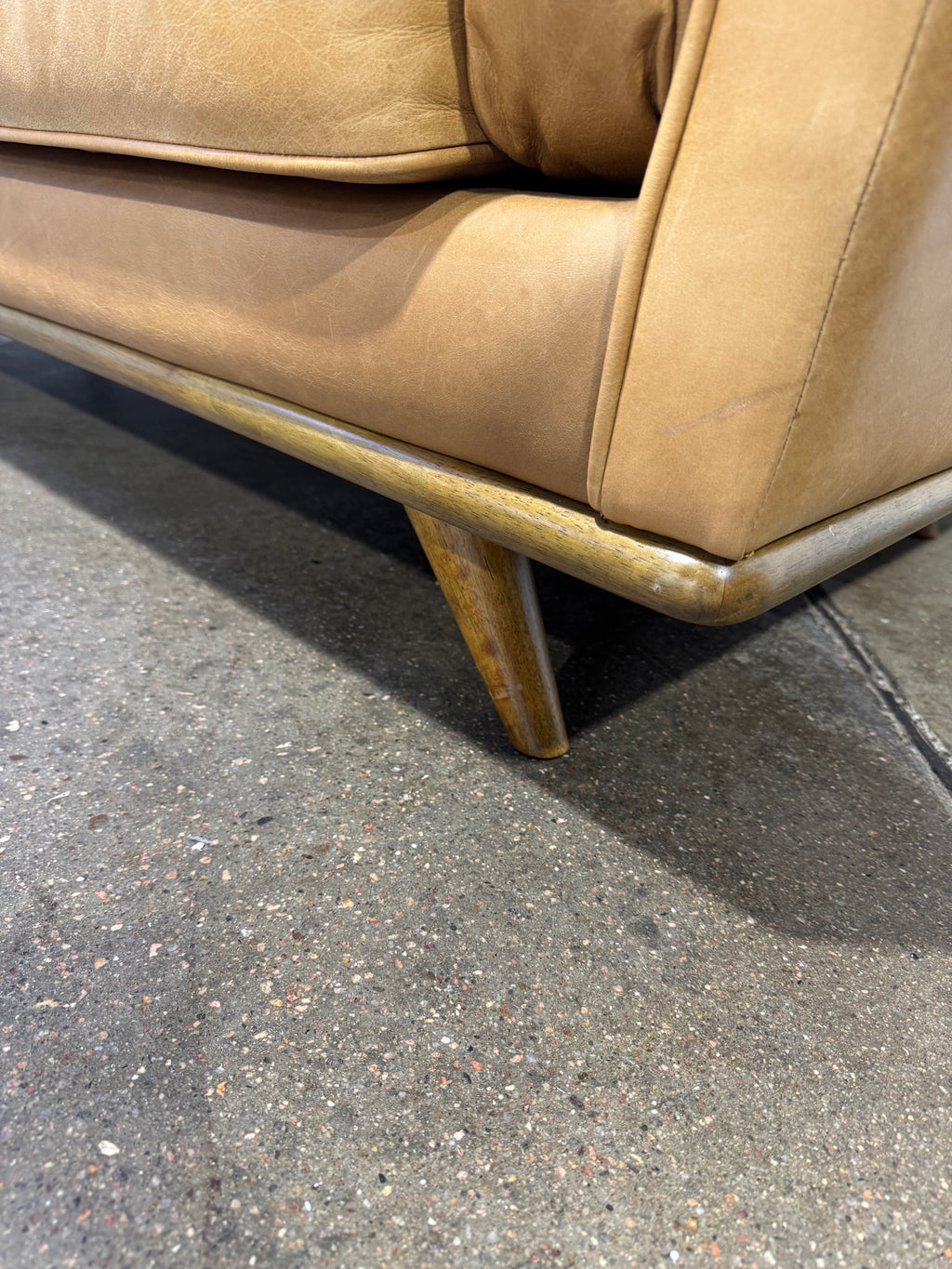 West Elm  Zander Leather Sofa