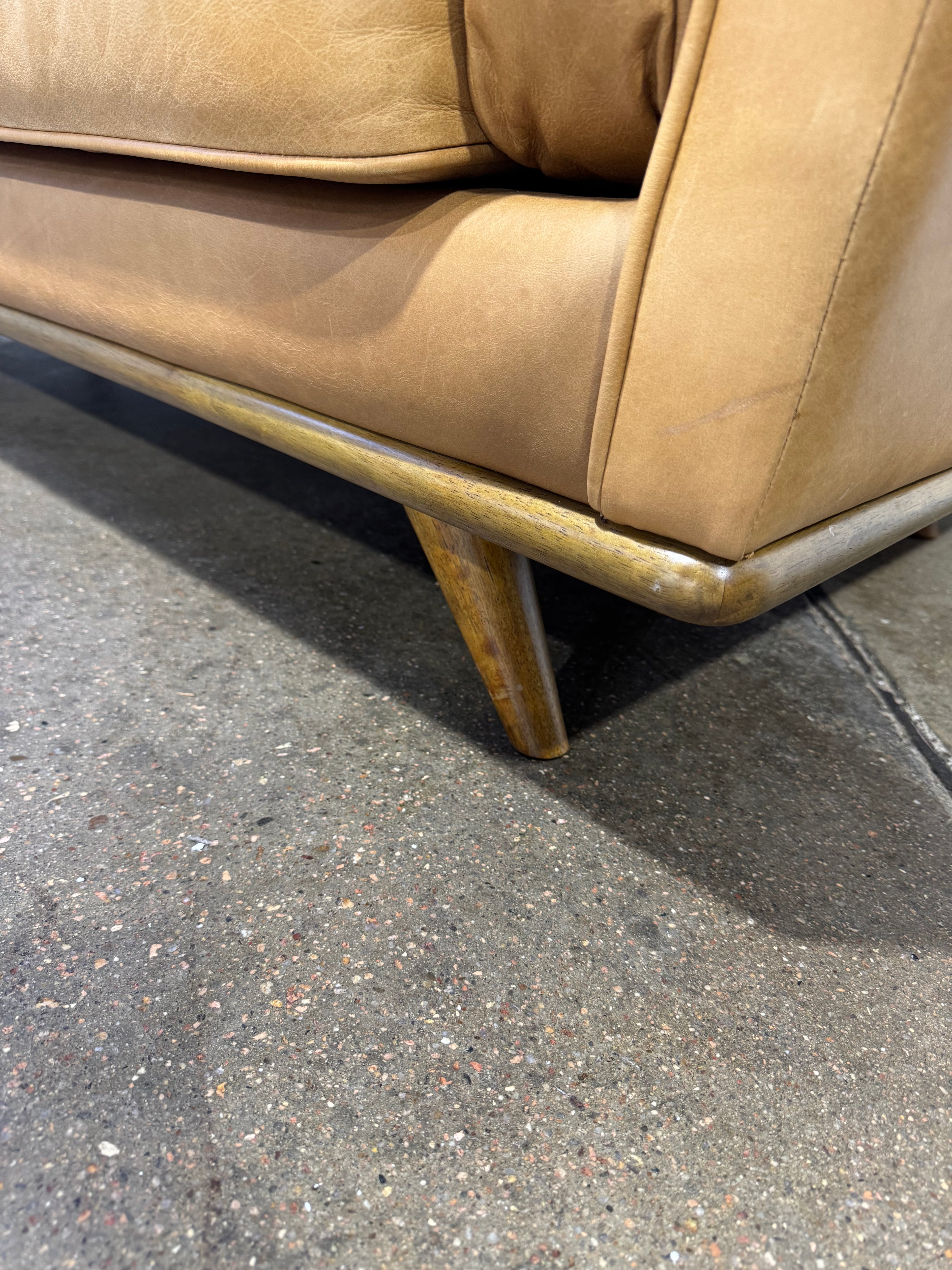 West Elm  Zander Leather Sofa