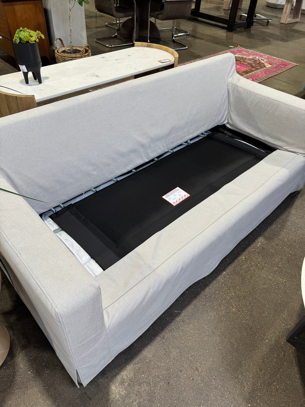 Interior Define Sloan Slipcovered Sleeper Sofa - Gray