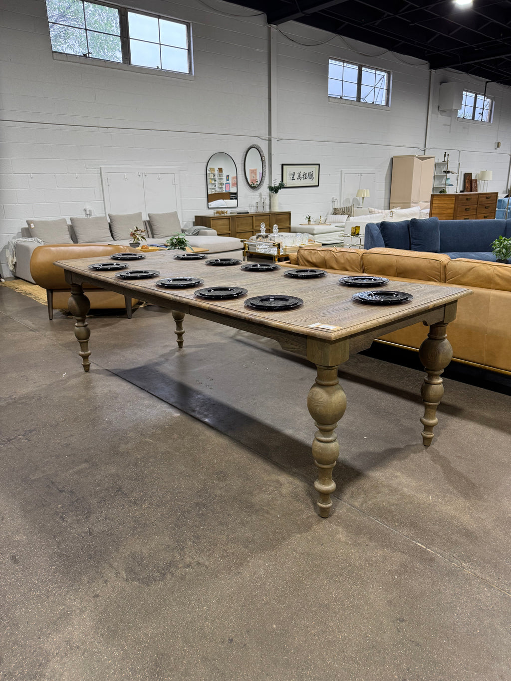 Restoration Hardware Grand Baluster Rectangular Extension Dining Table