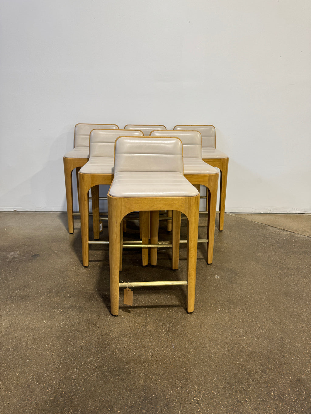 Denver Modern Canyon Counter Stool-Pearl Leather