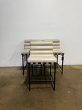 Denver Modern Vail Counter Stool-Pearl Leather