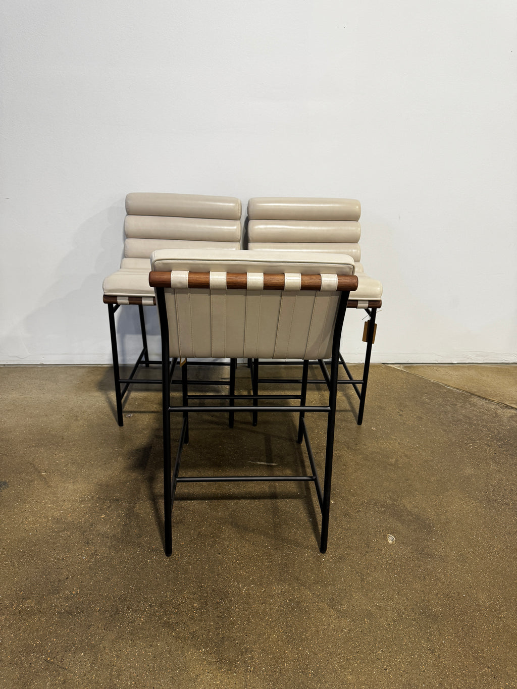 Denver Modern Vail Counter Stool-Pearl Leather