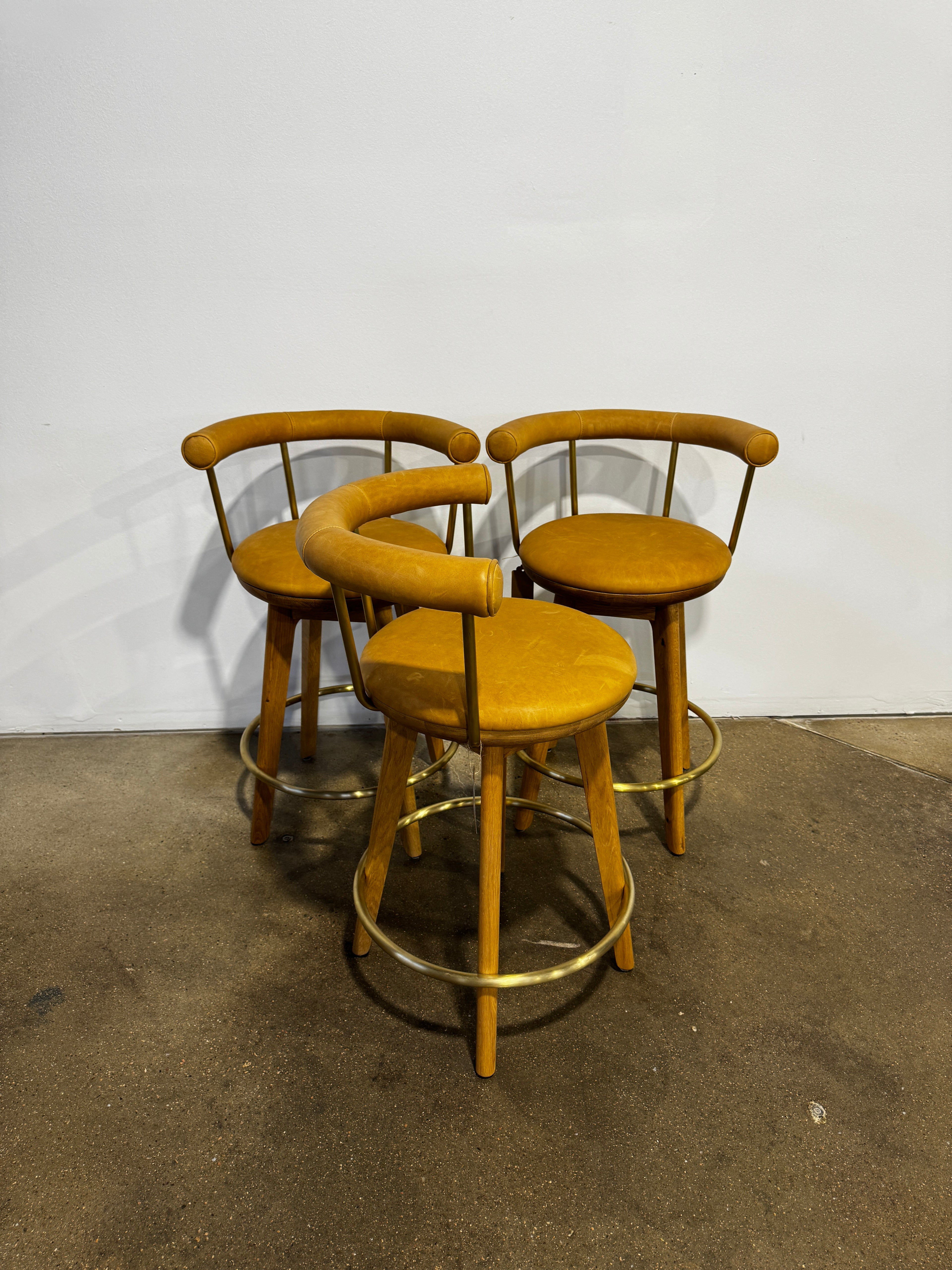Denver Modern Keystone Swivel Counter Stool