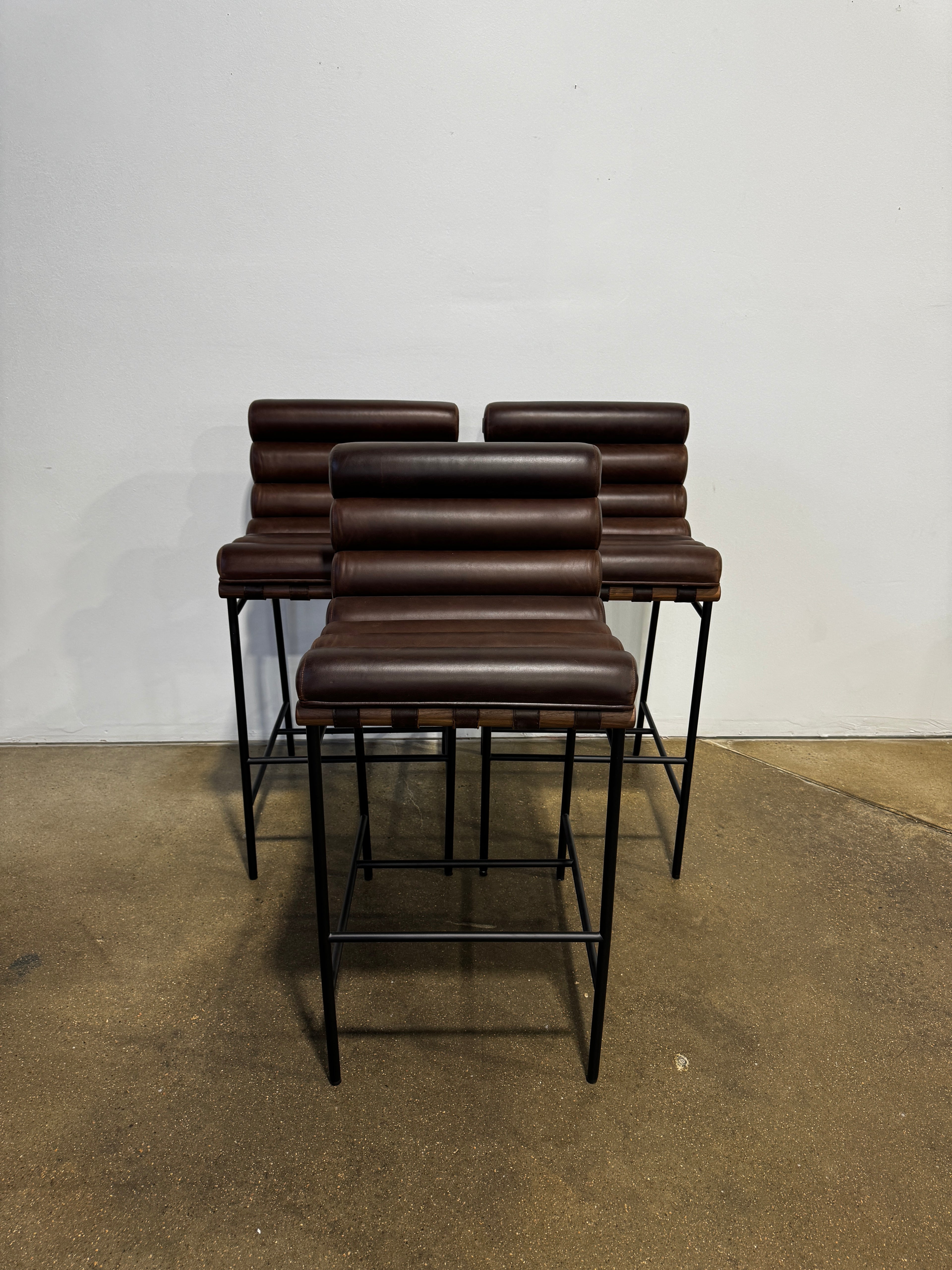 Denver Modern Vail Bar Stool - Maple Leather
