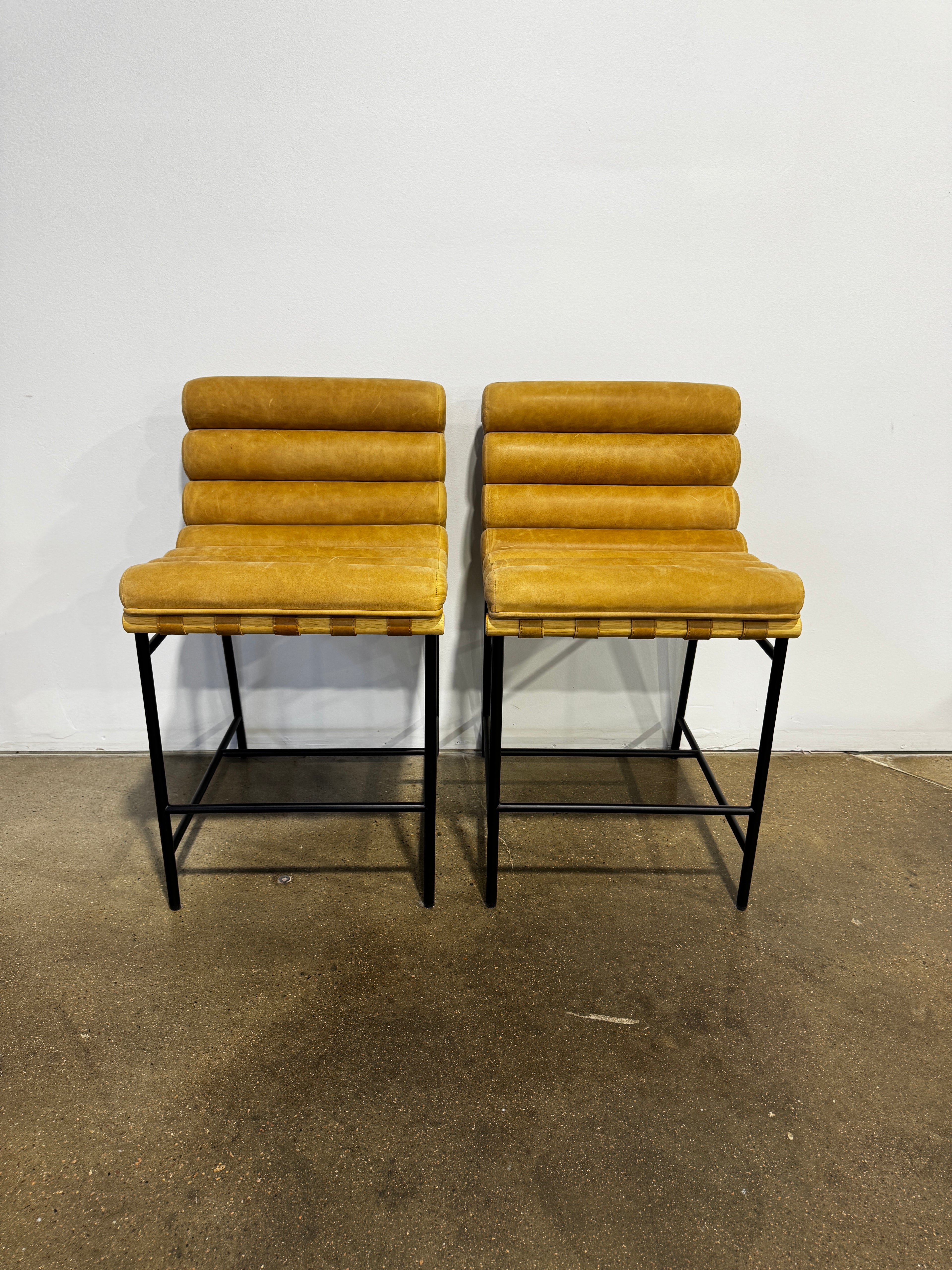 Denver Modern Vail Counter Stool - Sunflower Leather